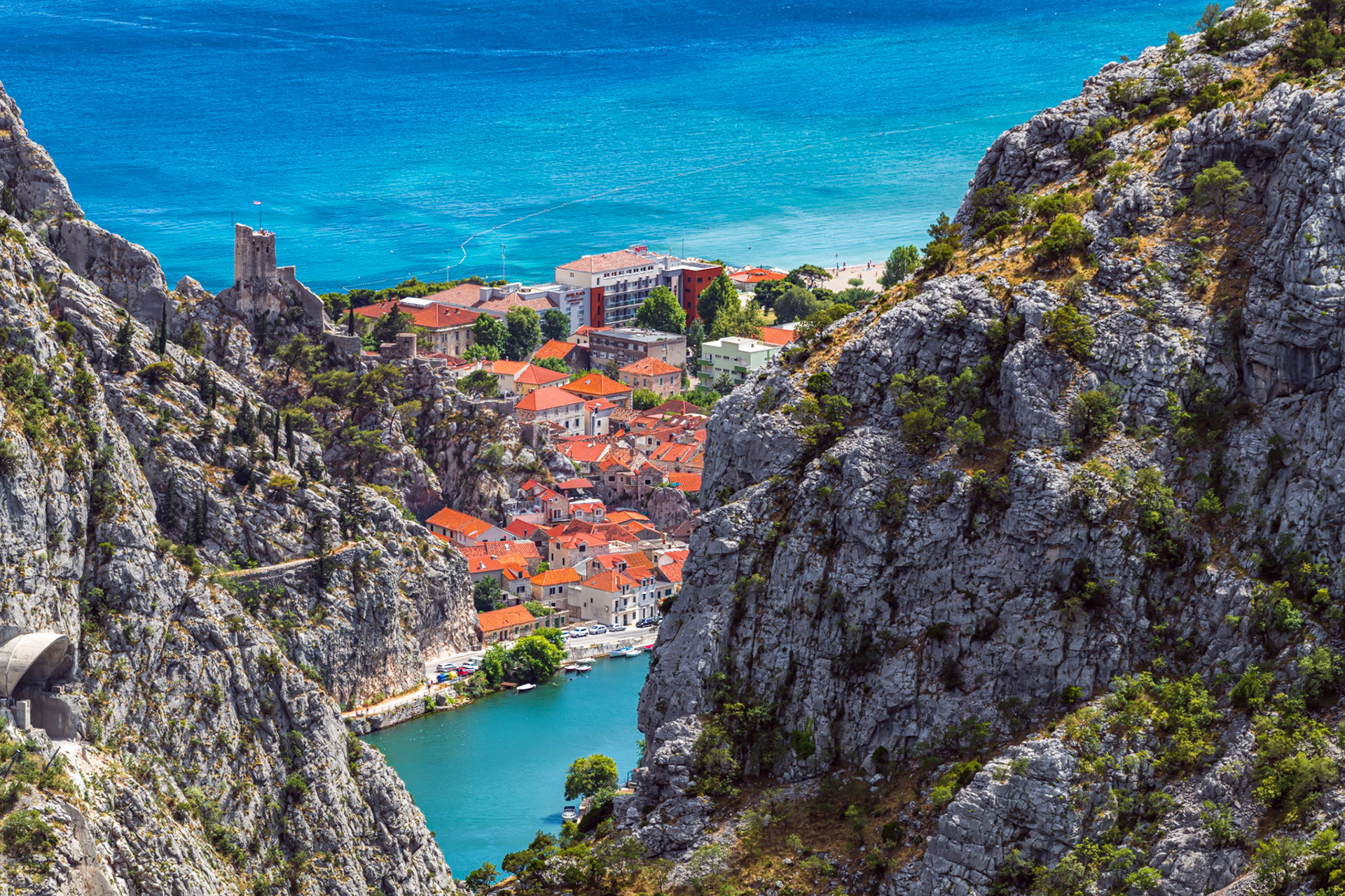 Omiš, Croatia, from above
