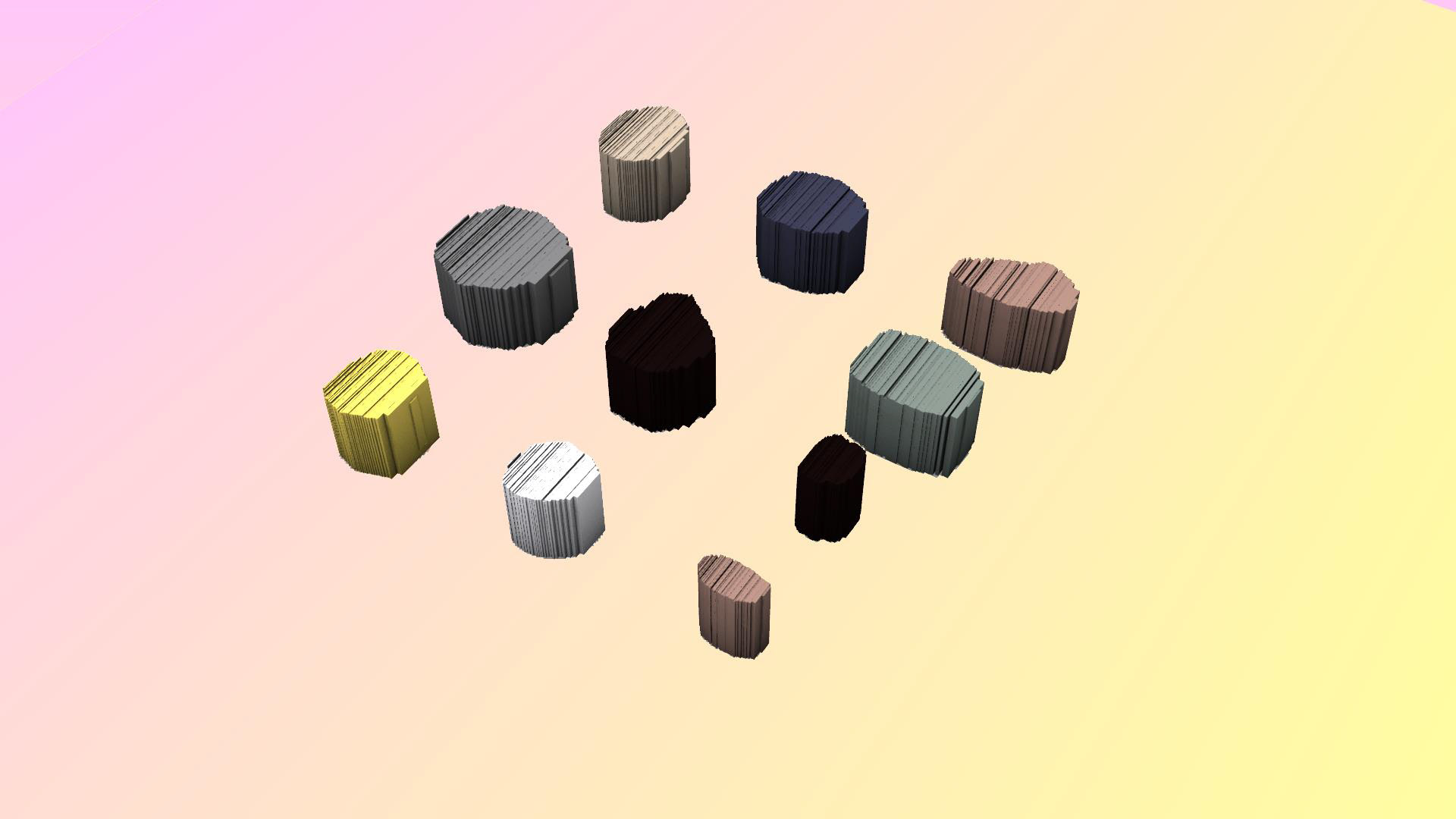 'grown' second-generation rocks