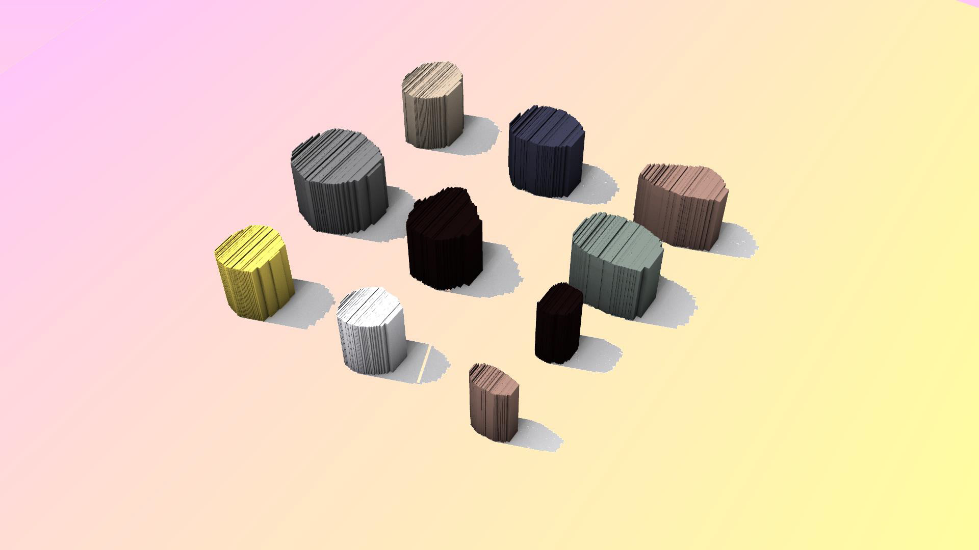 second-generation rocks with new shadows