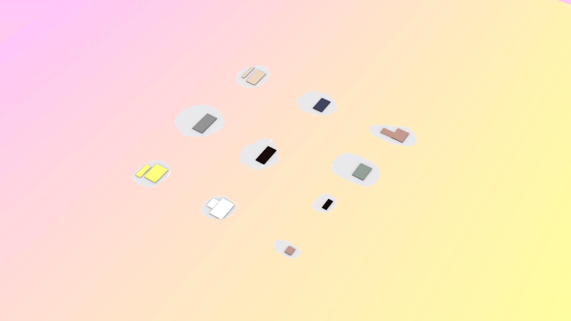 'growing' from the shadows of original digital rocks