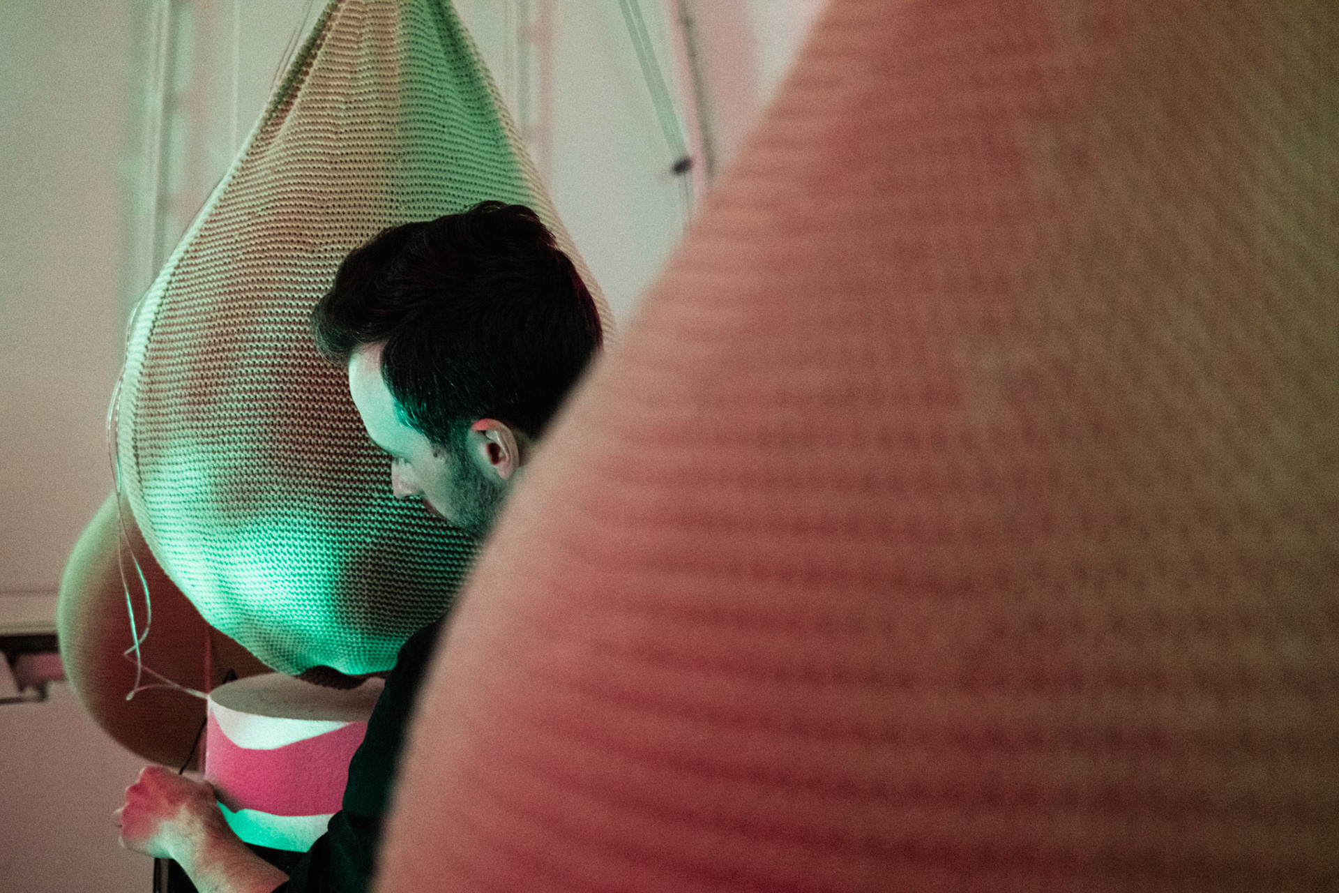 Installation of sound art performance 'Static Chatter' @ Aalto University