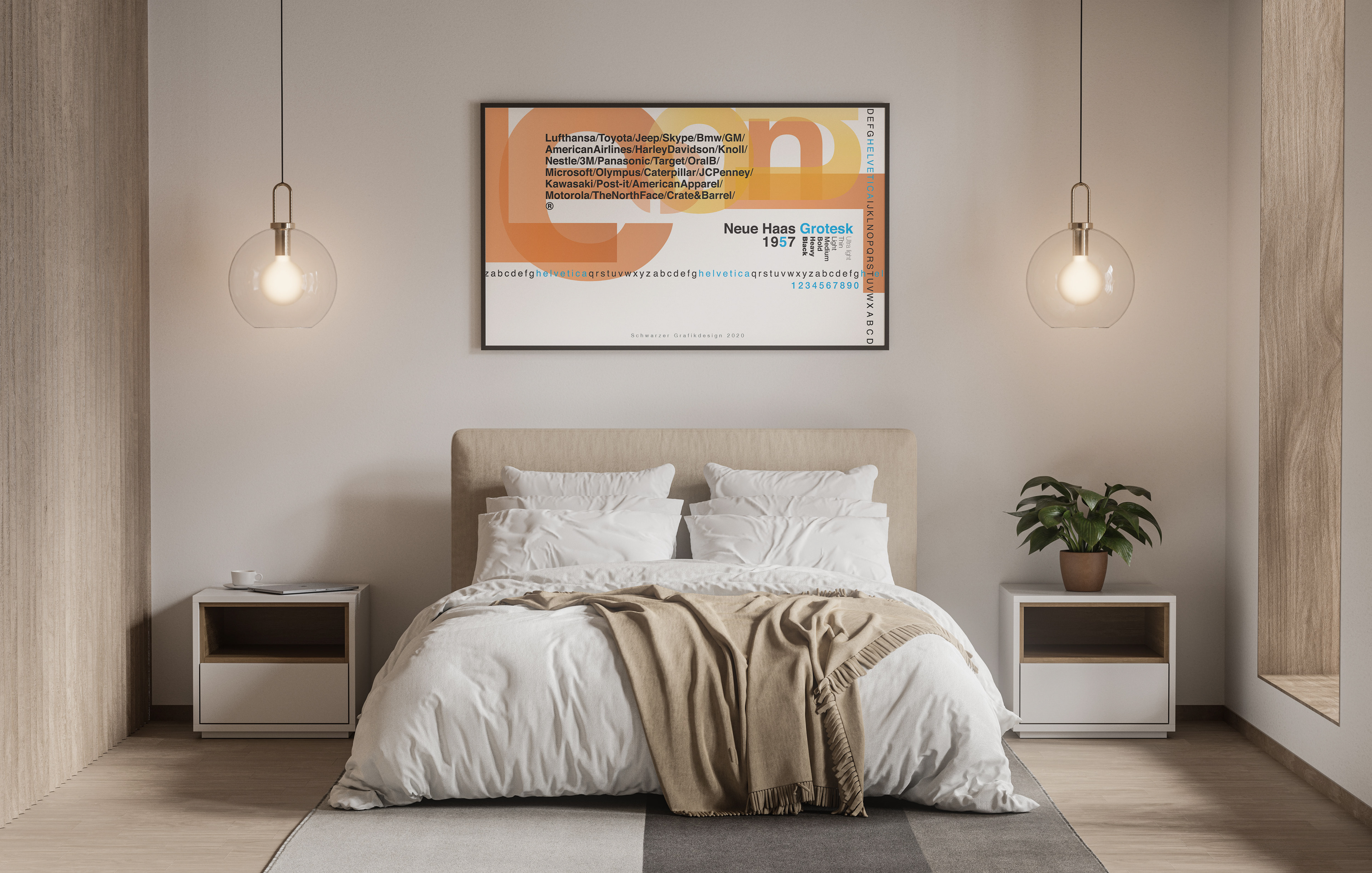 Personalisiertes Helvetica-Plakat