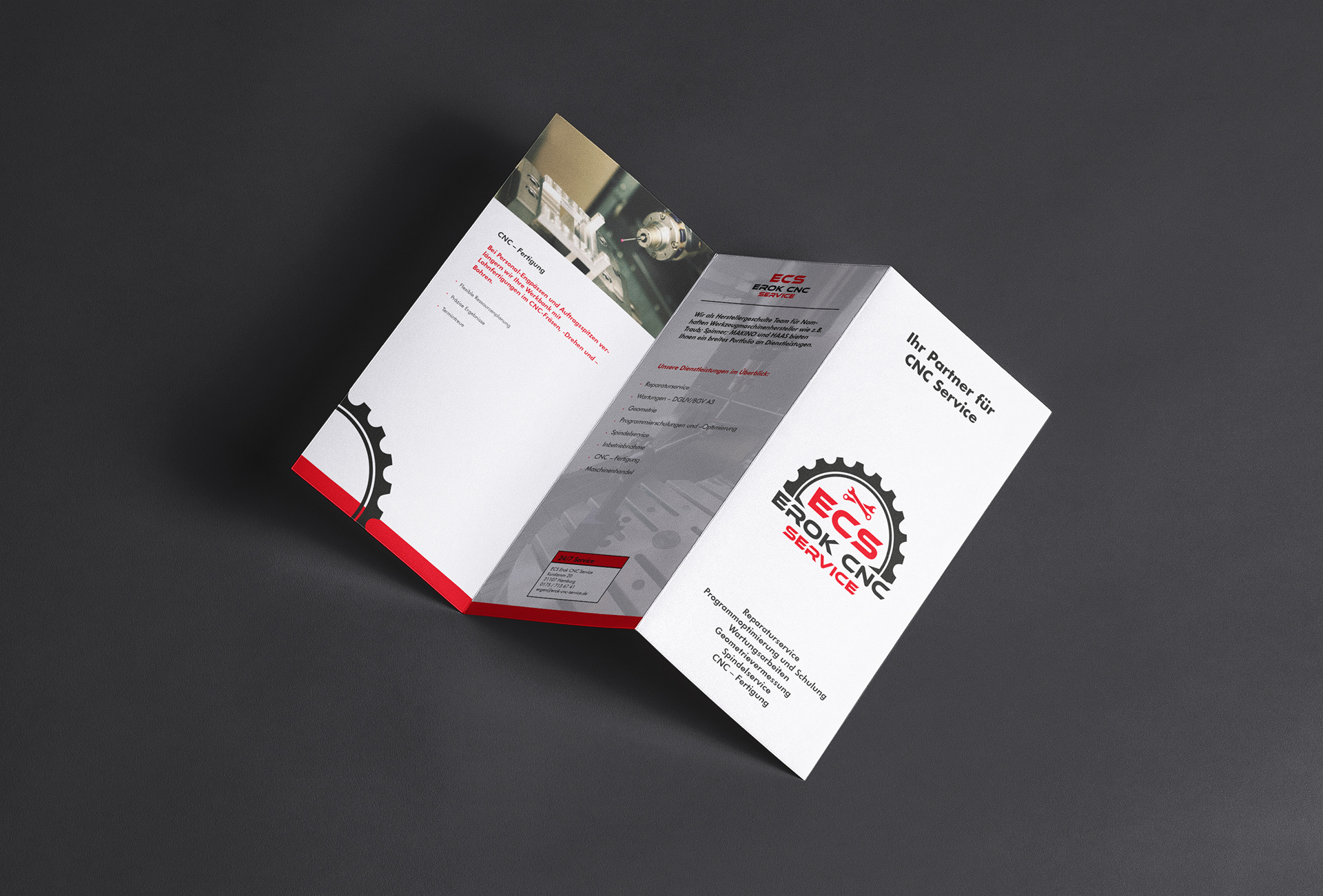 6-seitiger Flyer Din lang