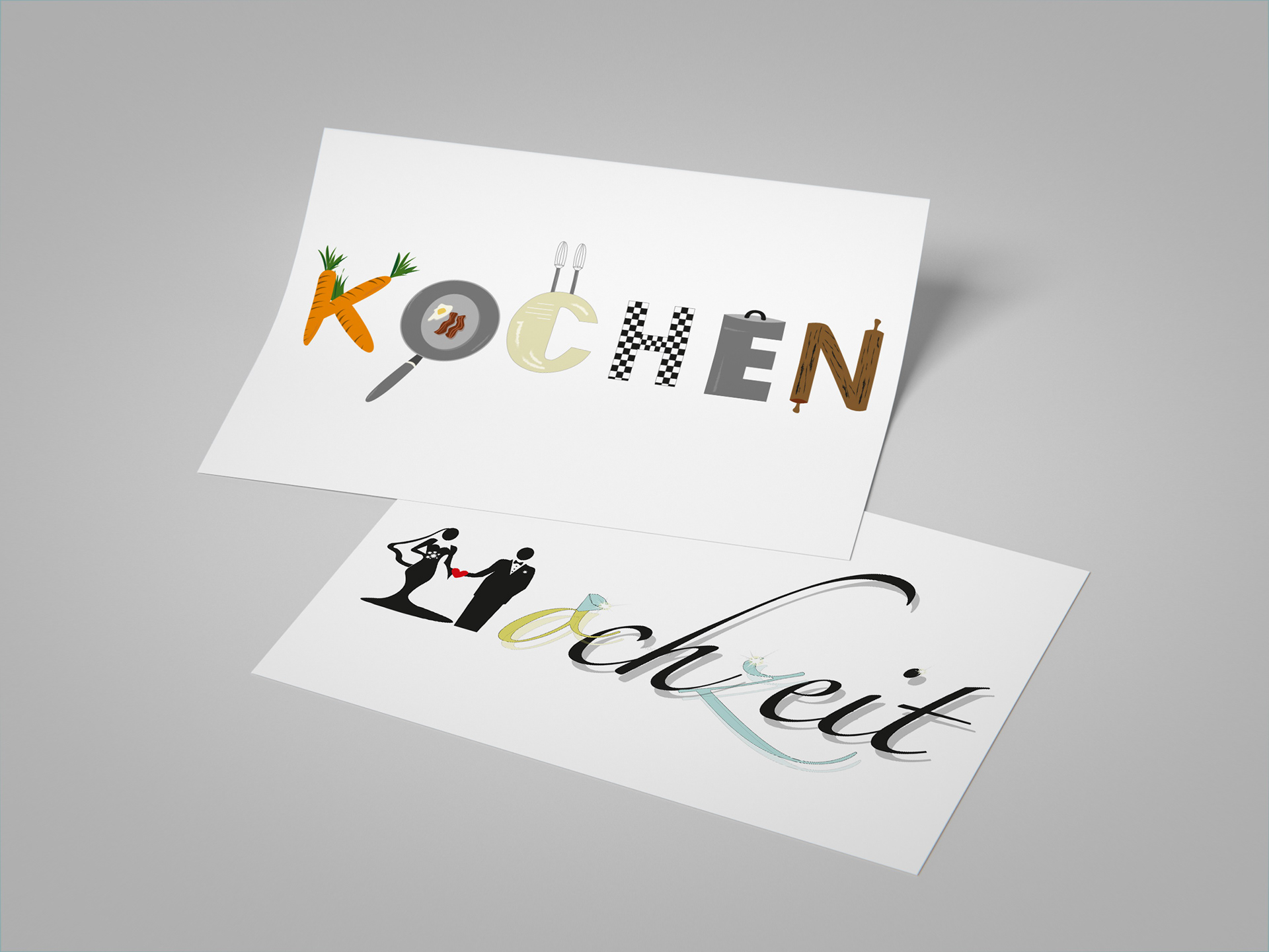 Illustration der Buchstaben