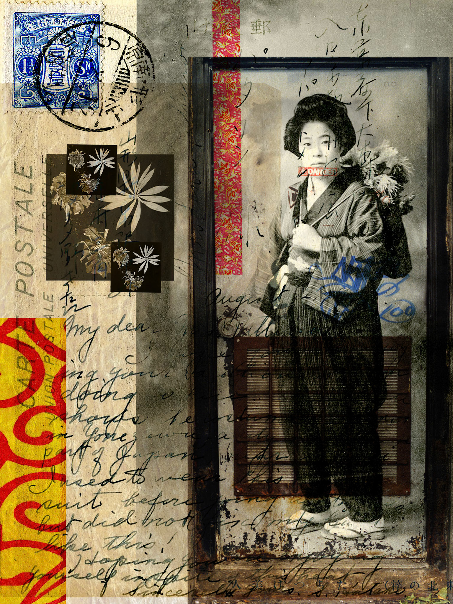 MJ Edwards [Portfolio Artist]  |  The Japanese Flower Girl  |  digital montage  |  www.mjedwards.ca