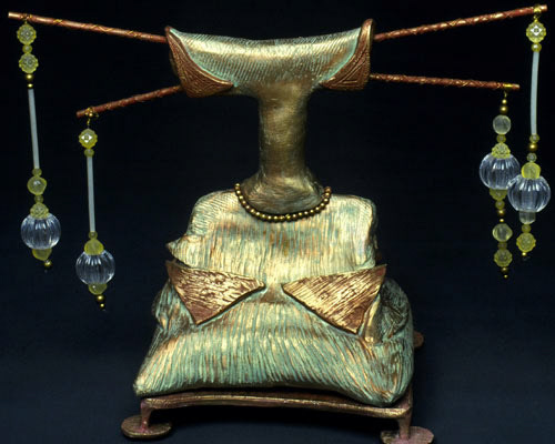 Leslie Klein  |  Oriental Vision  |  clay, mixed media  |  www.lesliekleinstudio.com