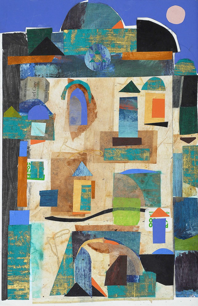 Robin Brooks [Portfolio Artist]  |  House of Our Foremothers  |  mixed media collage with tea bag papers  | www.robinbrooksart.com