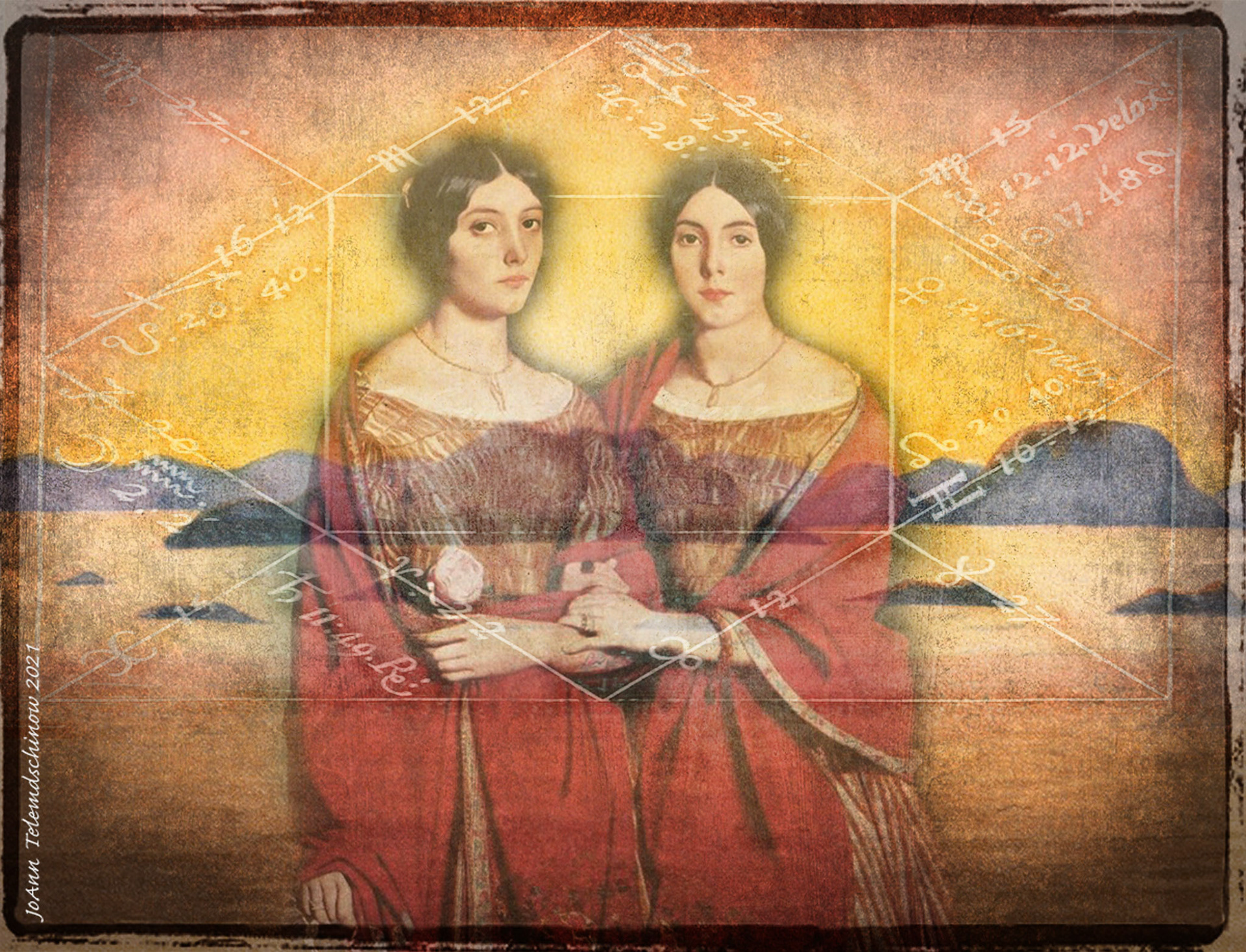 JoAnn Telemdschinow  |  The Sisters  |  mixed media  |  imaginedpast.weeblysite.com