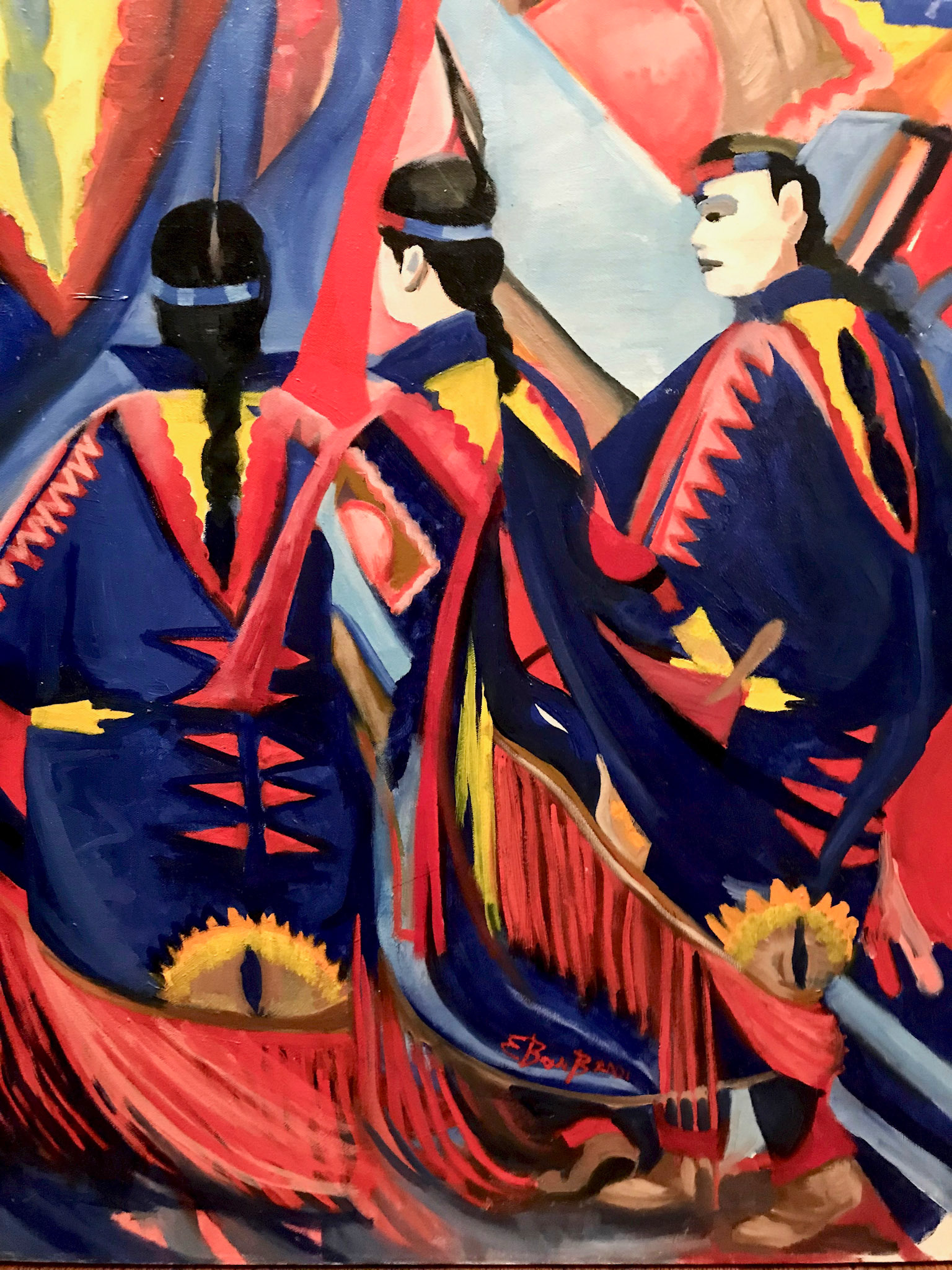 Louis Ebarb - Powwow Dancer - oil - LouisEbarb.com