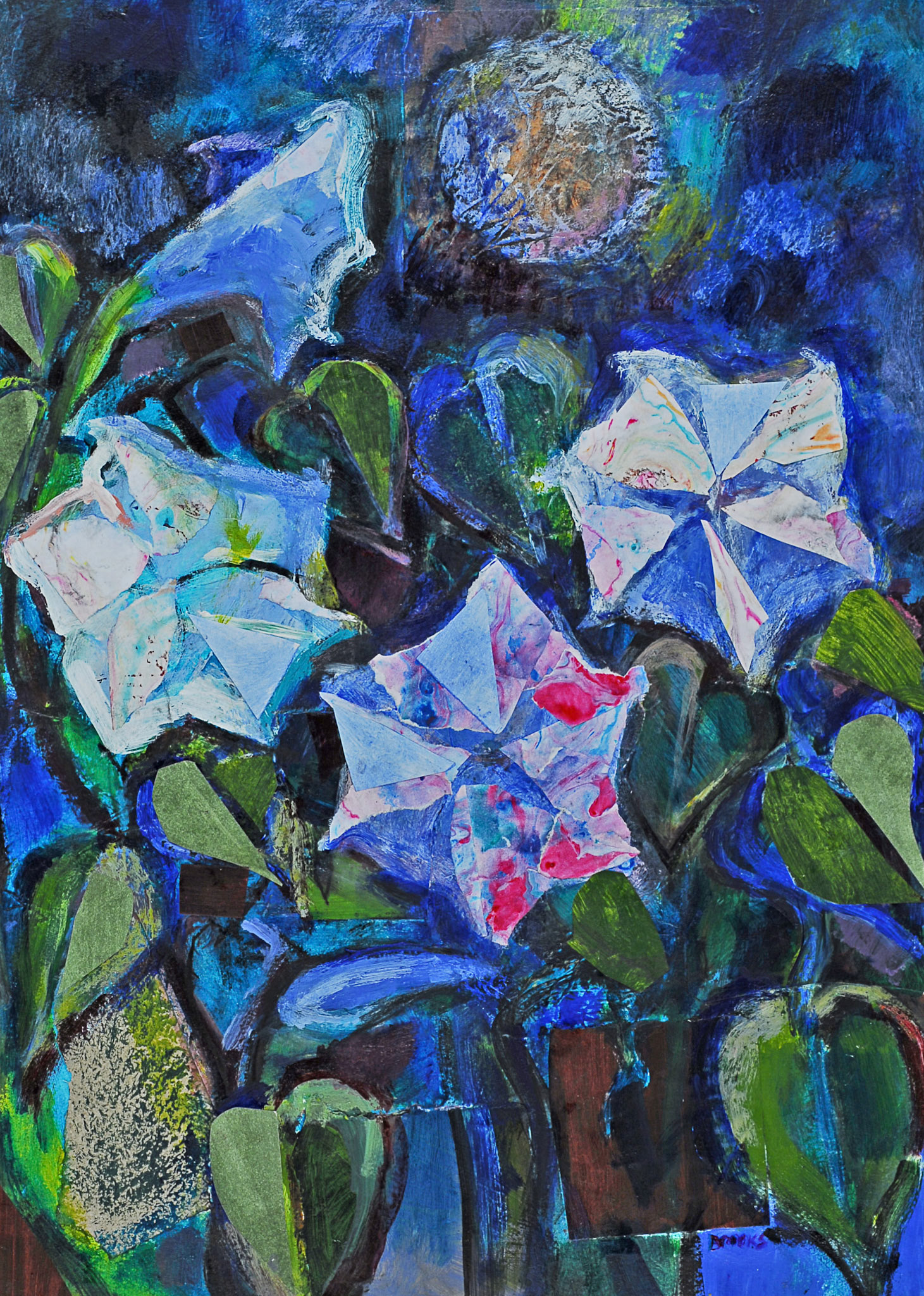 Robin Brooks  -  Night Blues  -  mixed media  -  www.robinbrooksart.com