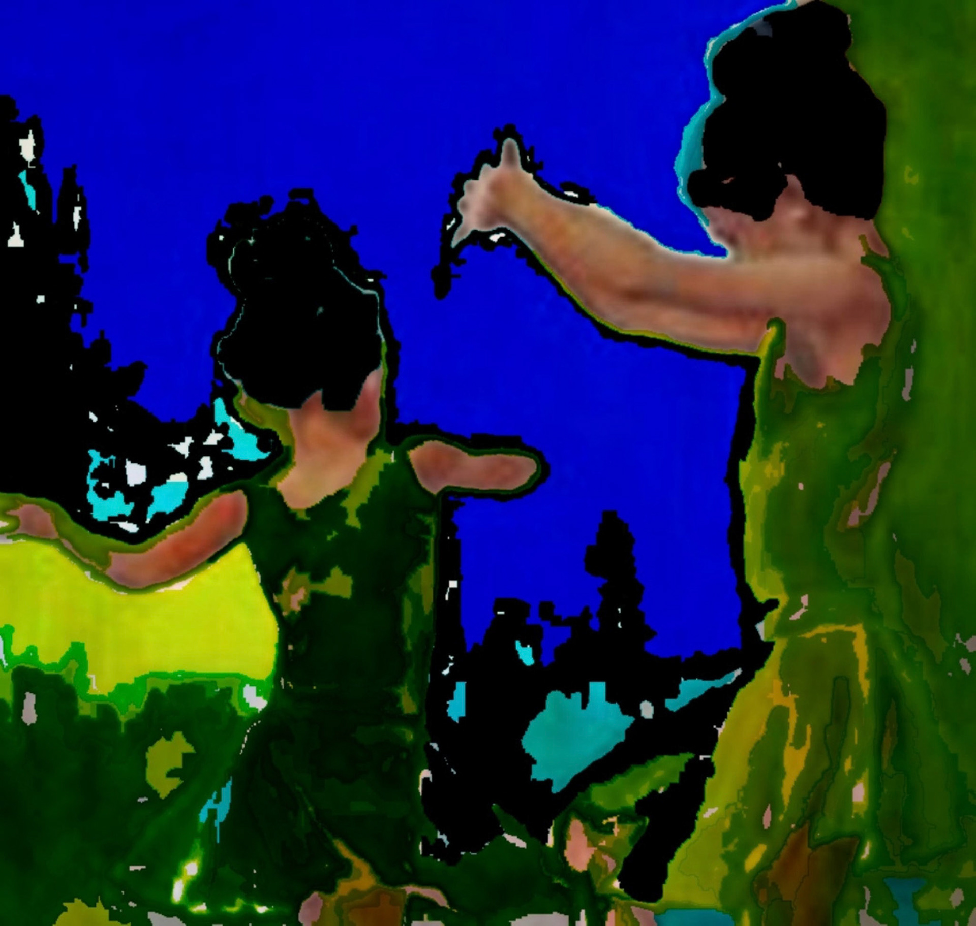 Sandeep Kumar Mishra - Two Girls Dance (watercolor)