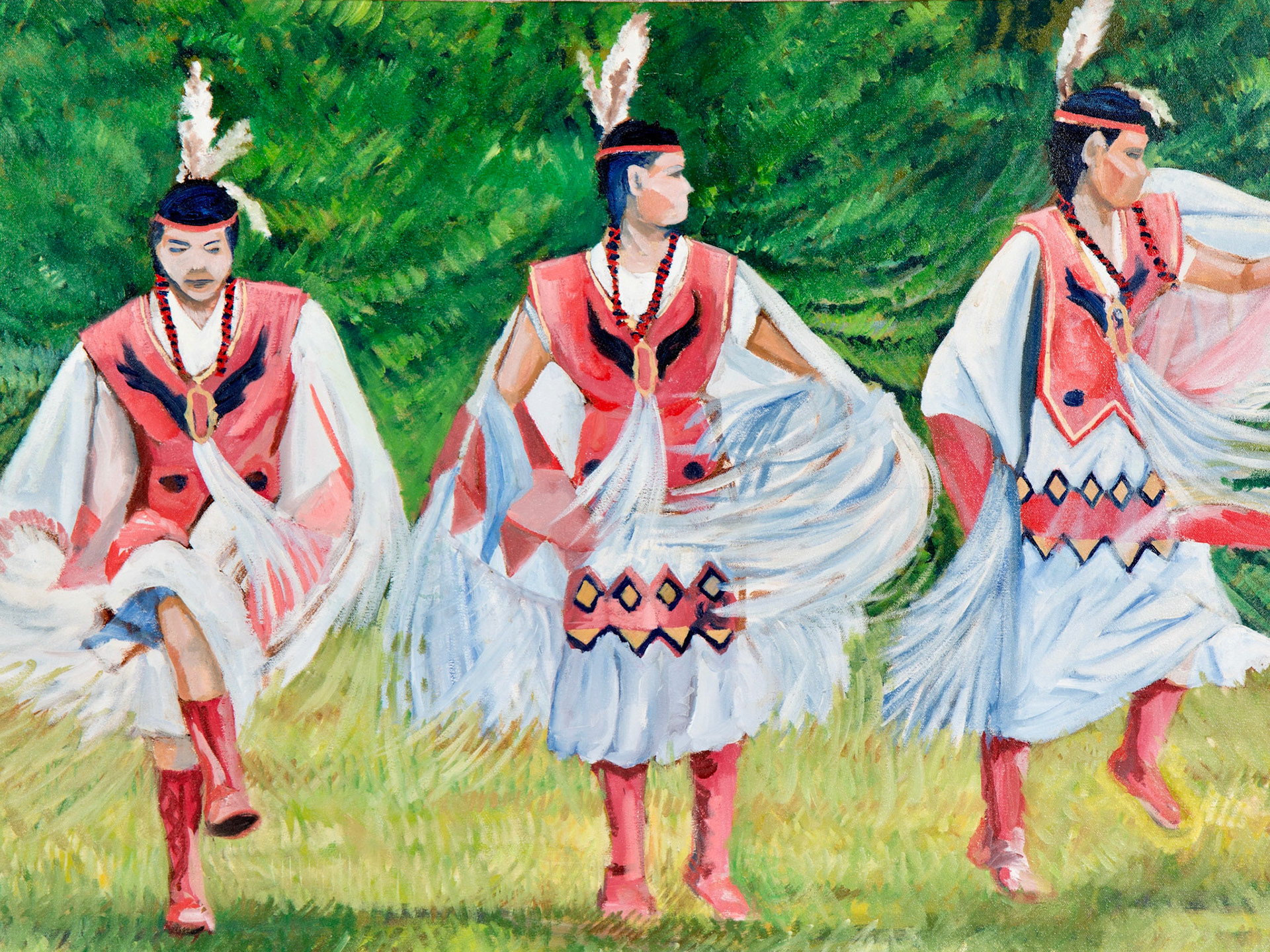 Louis Ebarb - Shawl Dance - oil - LouisEbarb.com