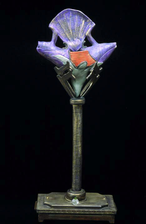 Leslie Klein  |  Ceremonial Vessel  |  clay, mixed media  |  www.lesliekleinstudio.com