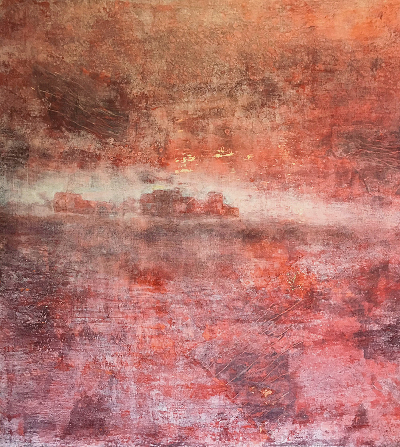 Carolyn WarmSun - Cliff Dwellings - acrylic - www.warmsunart.com