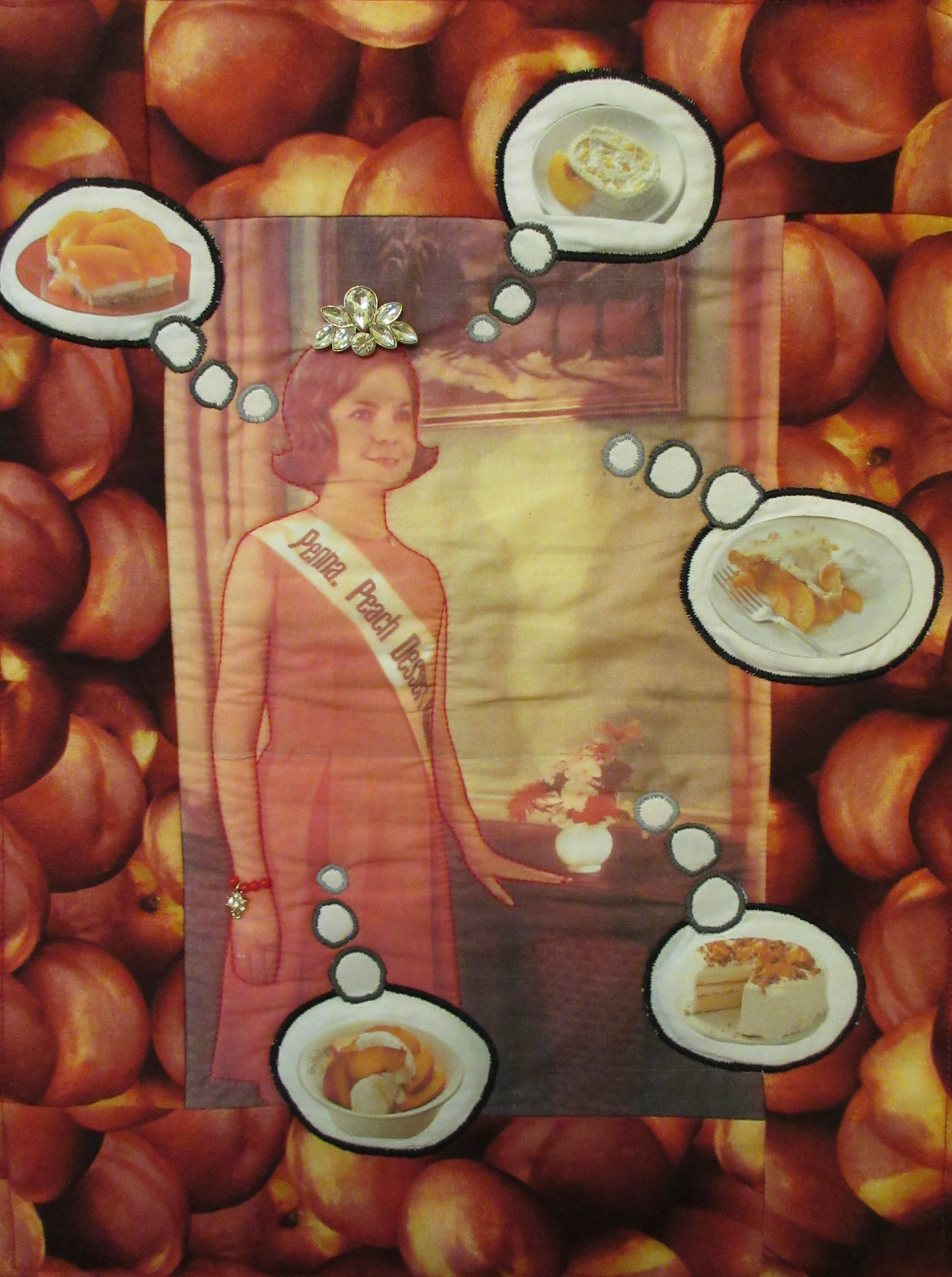 Carol Bickford [Award for Distinctive Interpretation of Theme] - Peach Queen - fabric