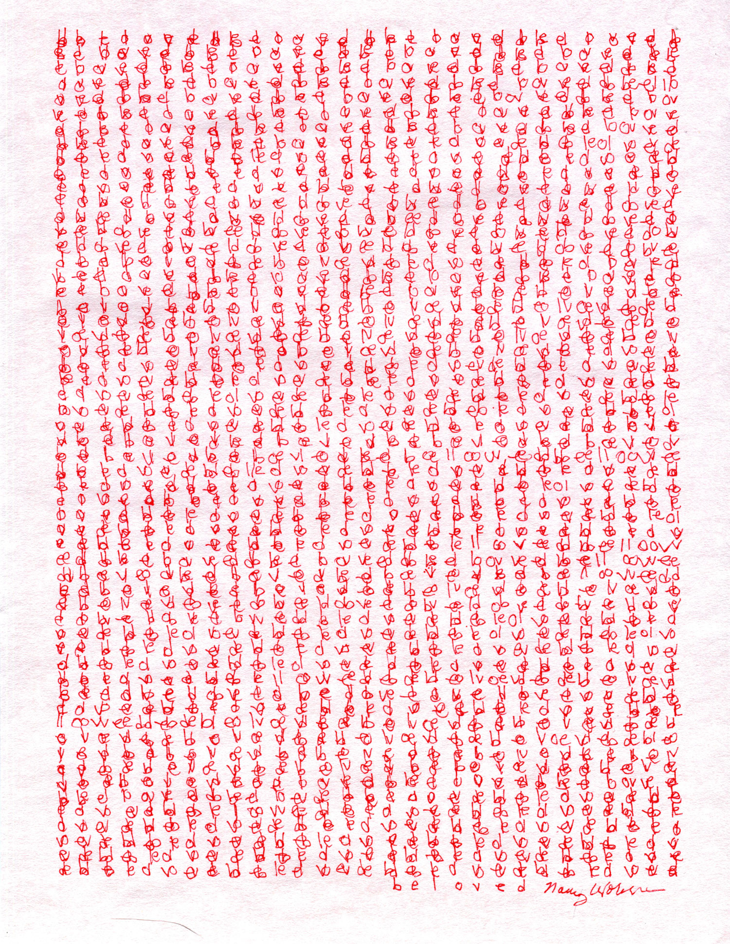 Award for Distinctive Interpretation of Theme - Nancy Wolitzer - Beloved - pen and ink on parchment paper - www.nancywolitzer.com