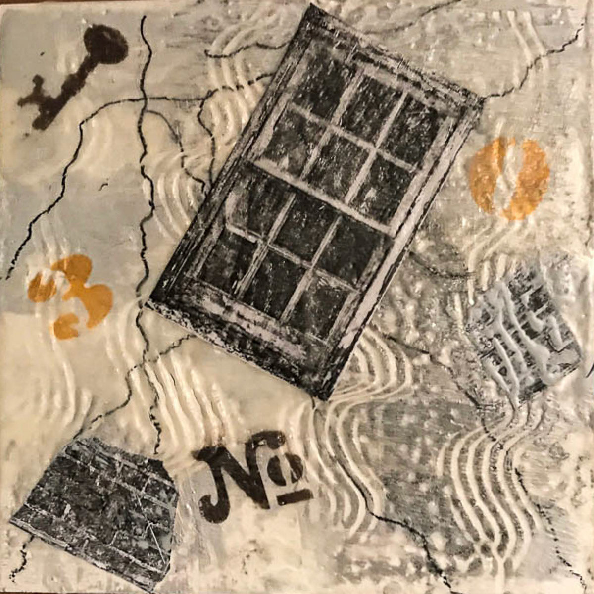 Winifred Chrzanowski  |  No. 30  |  encaustic, paper, paint  |  www.thewaterclosetwerks.com