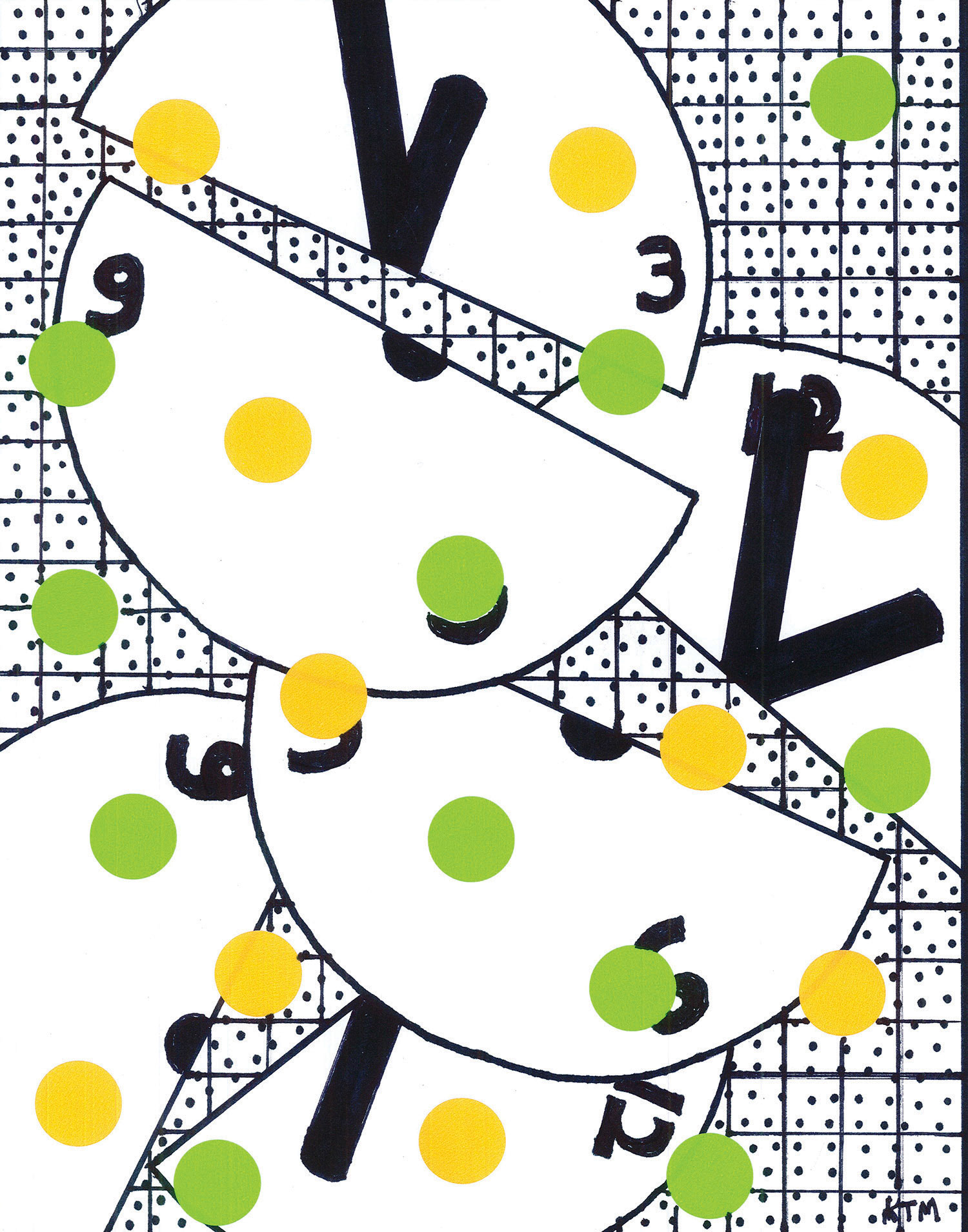 Katherine Miller [Portfolio Selection] - Concept of Time - pen and ink line drawing