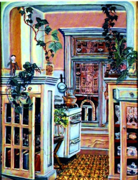 Elizabeth King - Kitchen I - acrylic on canvas -  www.elizabetheveking.com