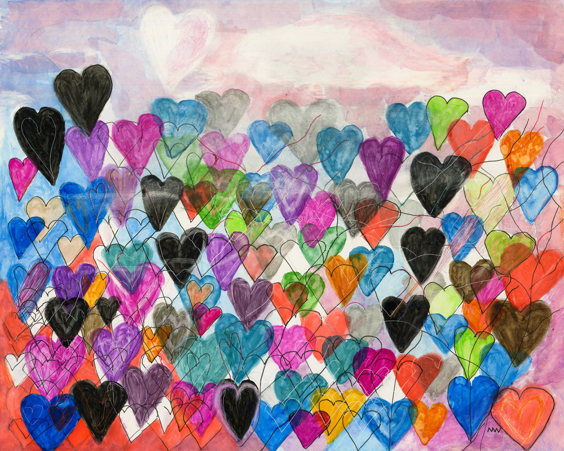 Nancy Wolitzer  -  Countless Souls  -  ink on clayboard  -  www.nancywolitzer.com