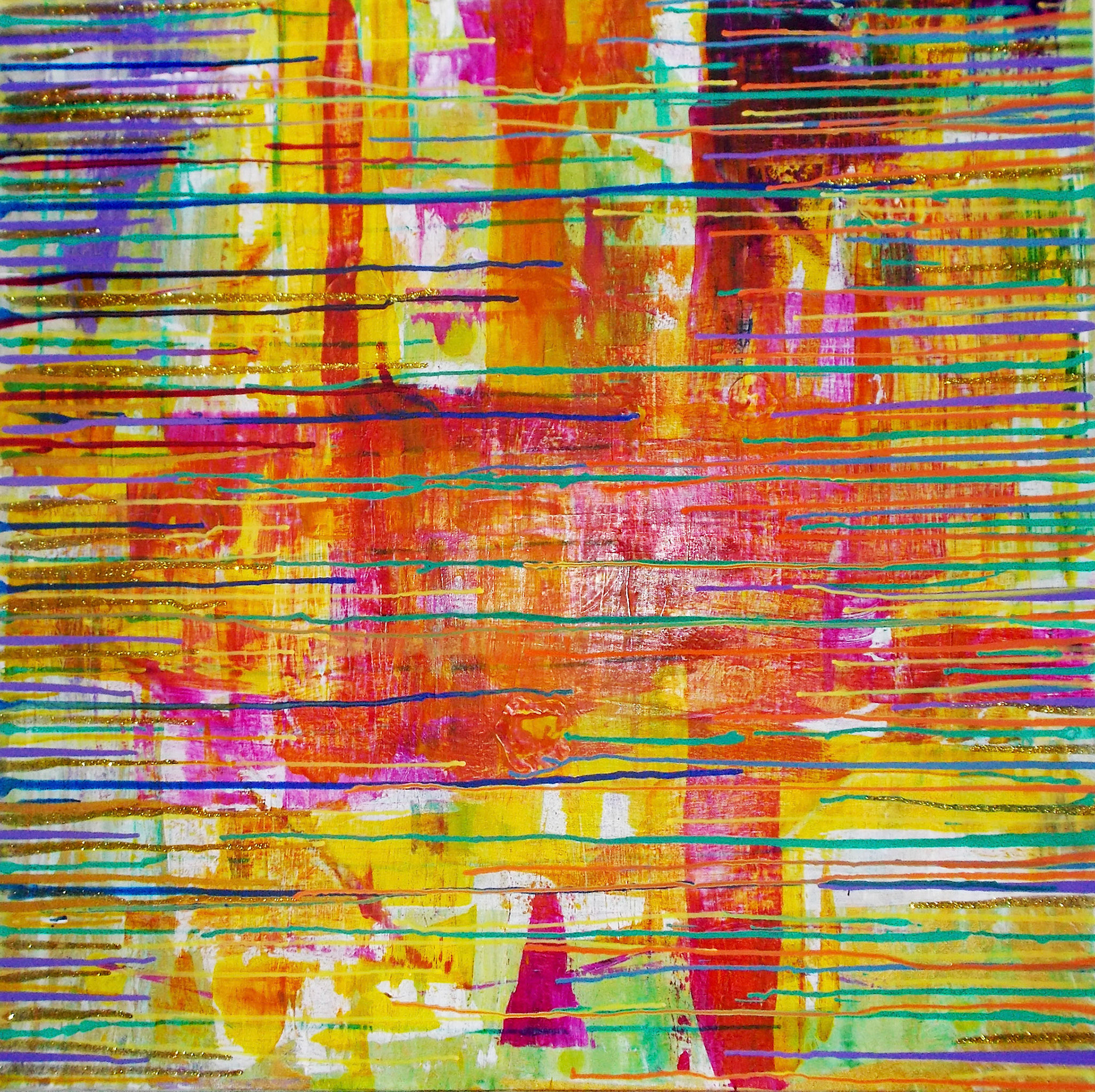 Portfolio Selection - Rosalyn Kliot - Abstract Orange - mixed media