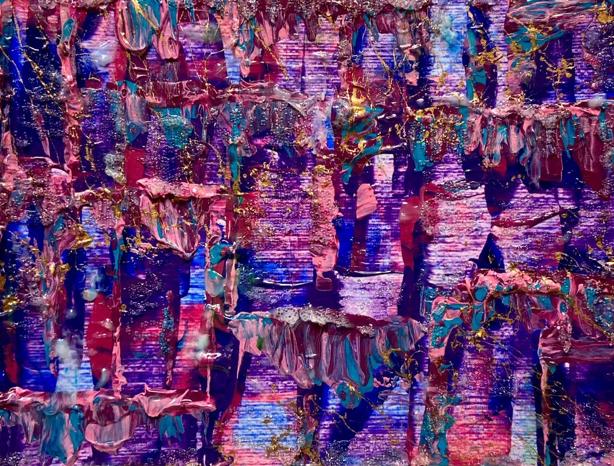 Amy Donnelly - Purples - mixed media - emailamynyc.wixsite.com/myart