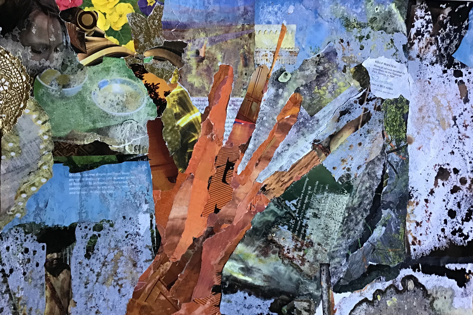 Jane Perry  |  Rematriate  |  Citra Solv altered magazine paper collage  |  www.janepperry.com