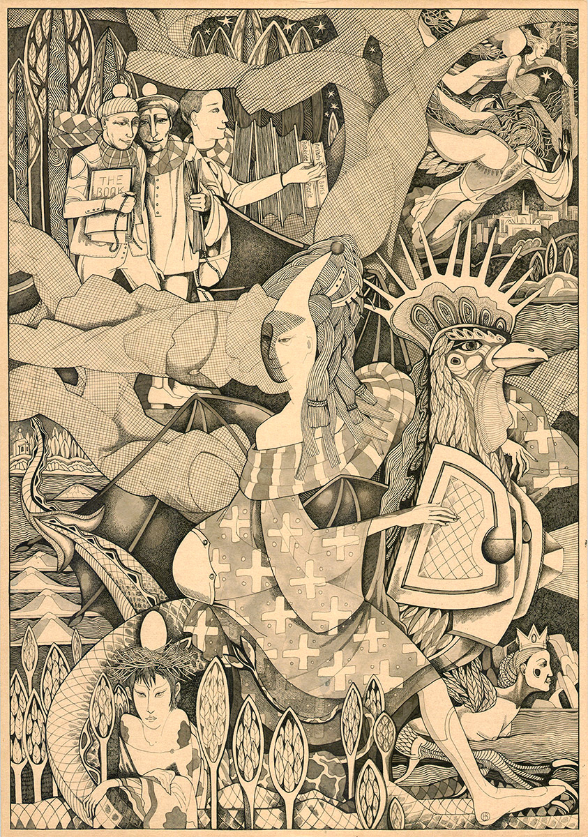 Olga Nenazhivina - Pictorial Essay (series) - ink on paper - nenazhivina.com