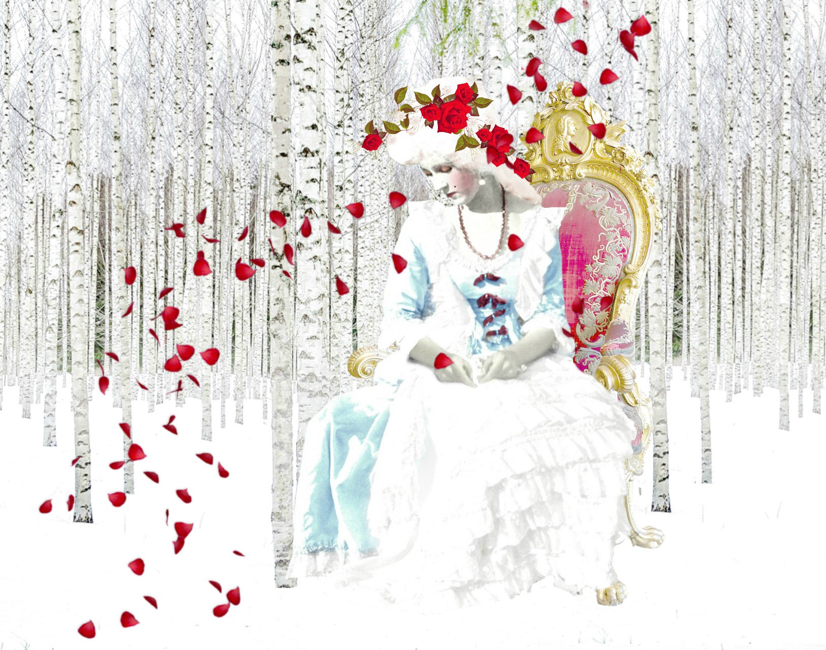 Wendy Schmidt - Rose - mixed media