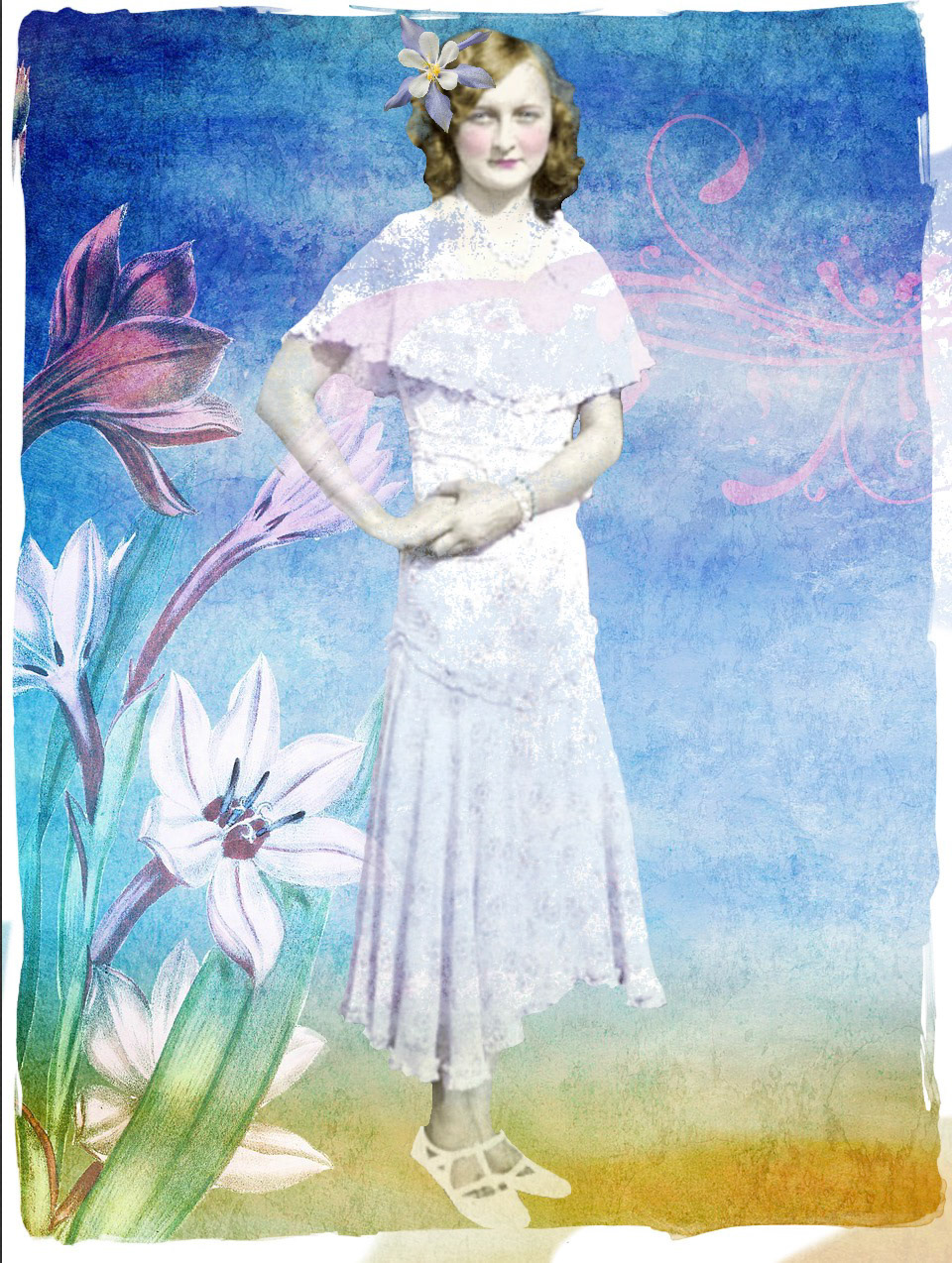 Wendy Schmidt - Orchid - mixed media