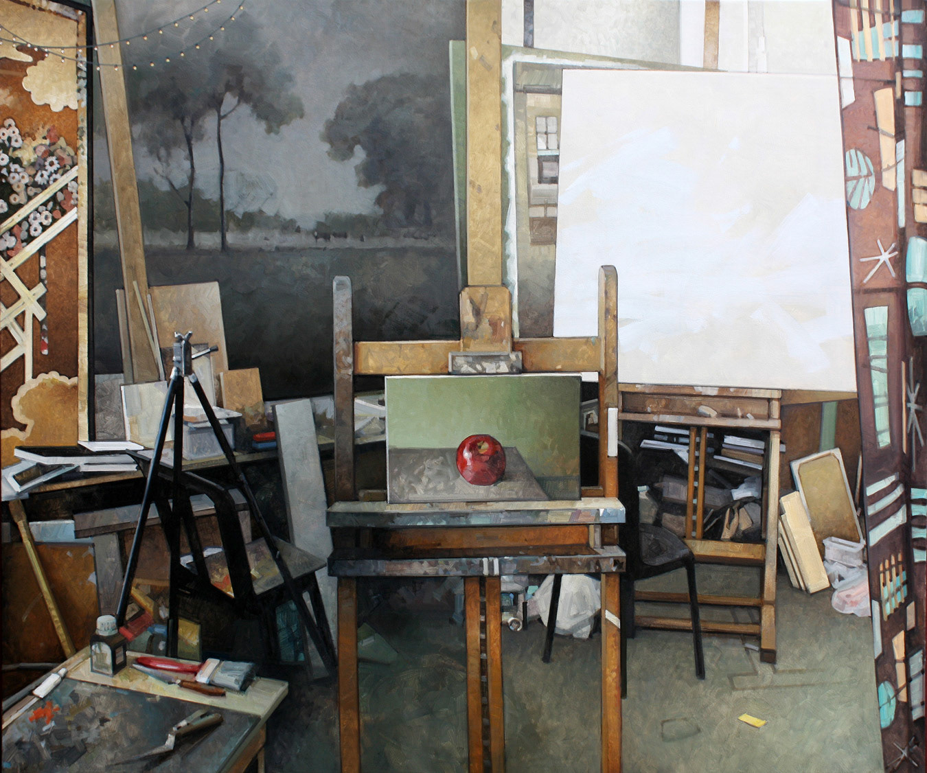 Aaron Brown [Best in Show and Portfolio Selection] - Studio Life - oil on panel - aaronmorganbrownpaintings.com
