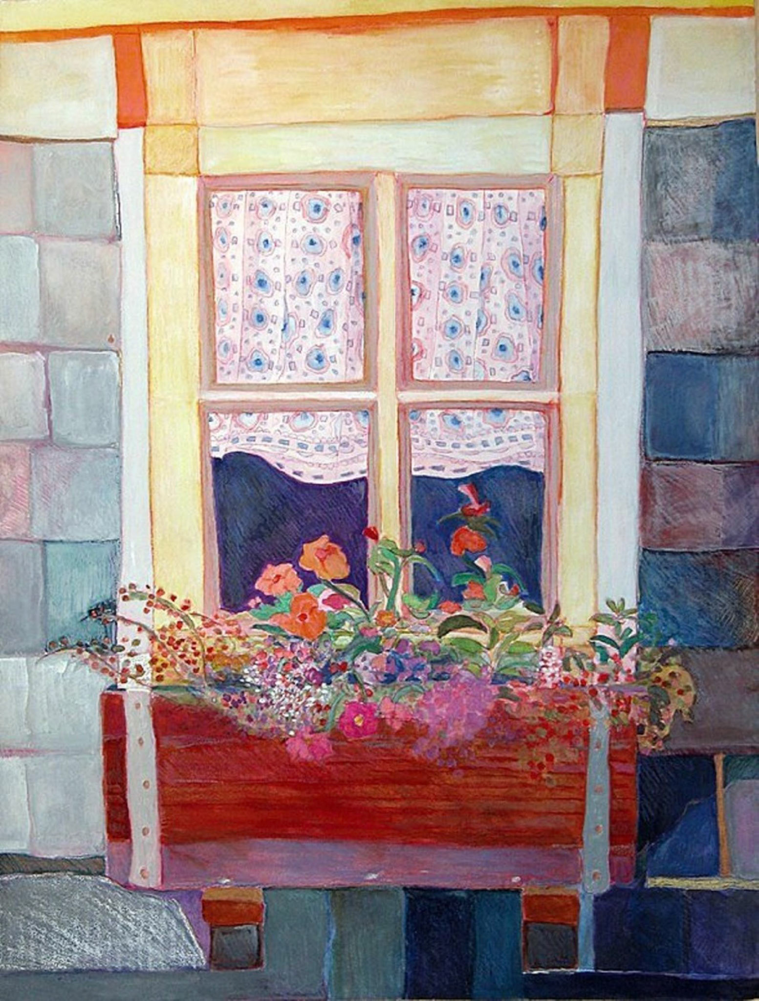 Ellen Pliskin [Recognized for Distinctive Interpretation of Theme]  |  Window Box  |  watercolor  |  @ellen_pliskin_art_studio