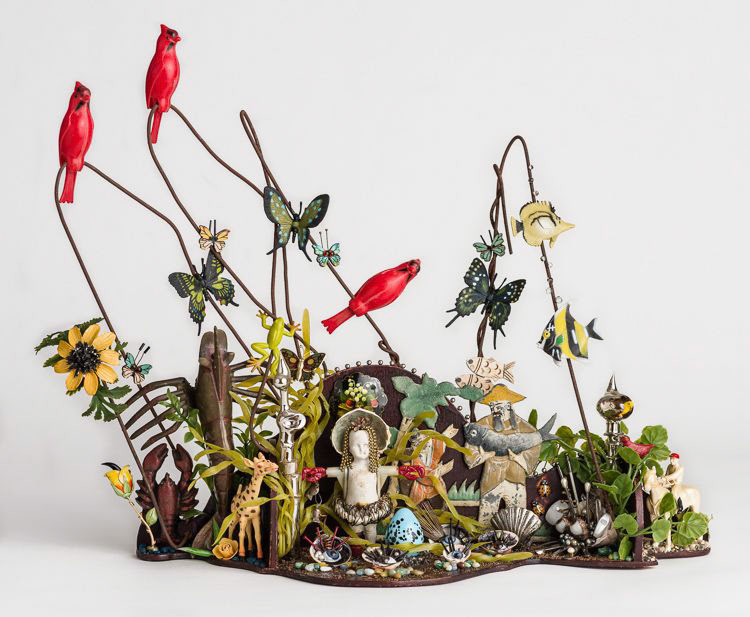 Gale Rothstein - The Epochal Garden  - assemblage sculpture - www.galerothsteindesigns.com