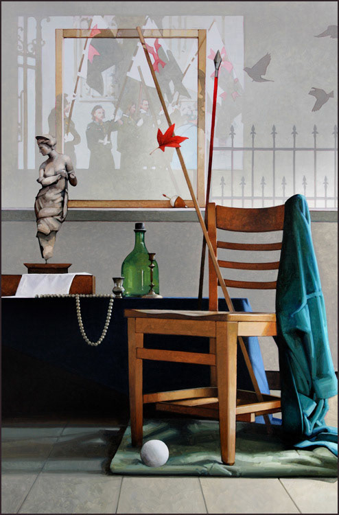 Aaron Brown [Best in Show and Portfolio Selection] - Still Life with Ceremony - oil on panel - aaronmorganbrownpaintings.com