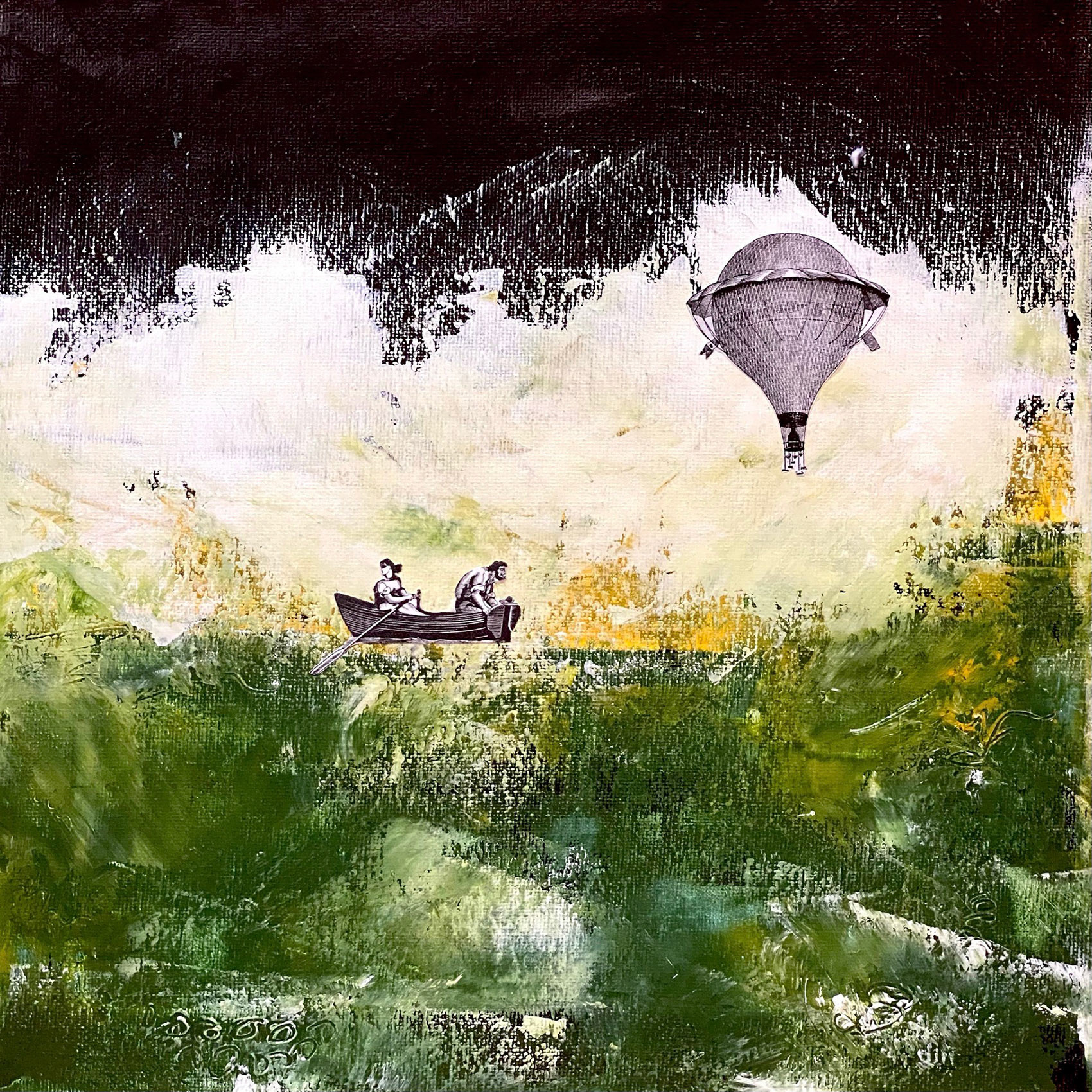 MJ Edwards  -  High Hopes  -  acrylic and collage  -  www.mjedwards.ca
