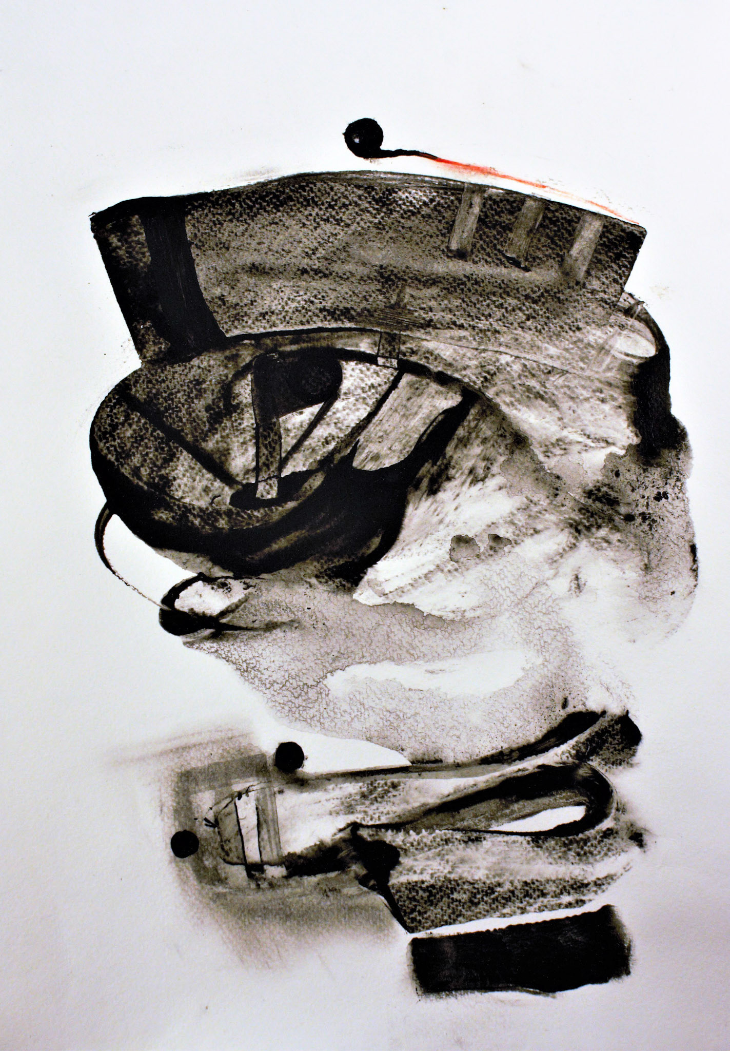 Alan Soffer - Helmut - charcoal and ink - www.alansofferart.com