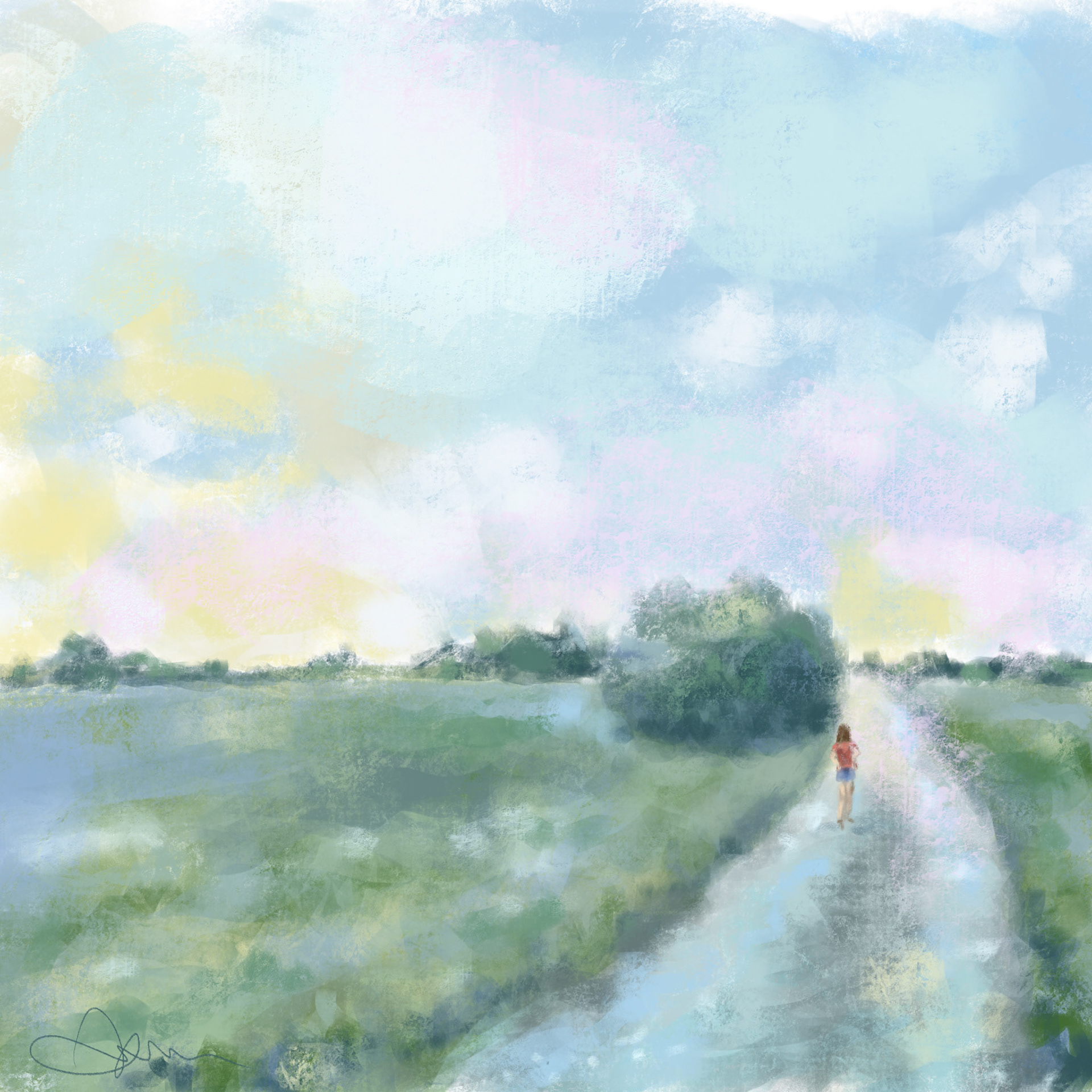 Amy Challenger - Working with the Land - digital pastel - www.amyaveschallenger.com