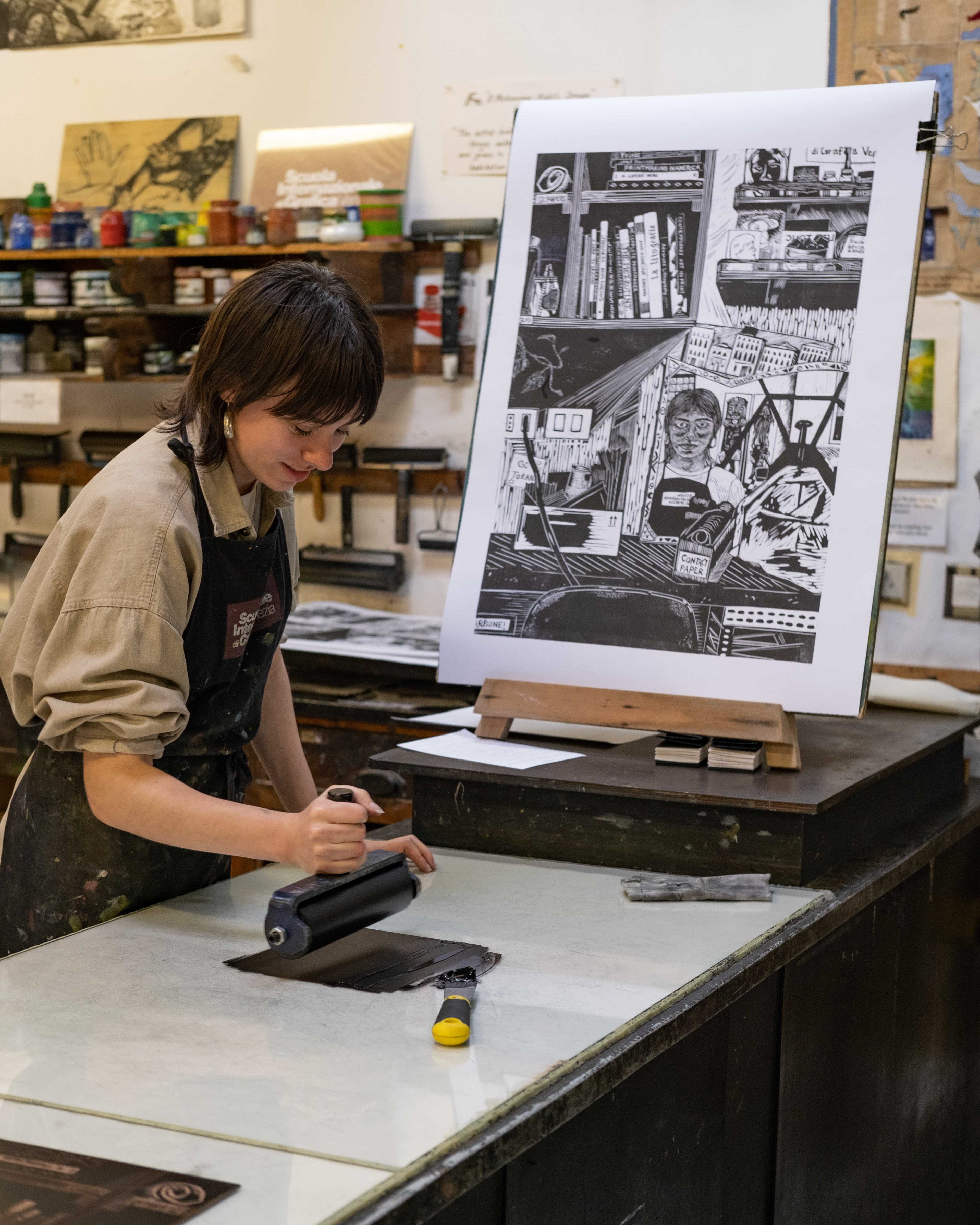 Portrait in Scuola Internazionale di Grafica, Venezia.
