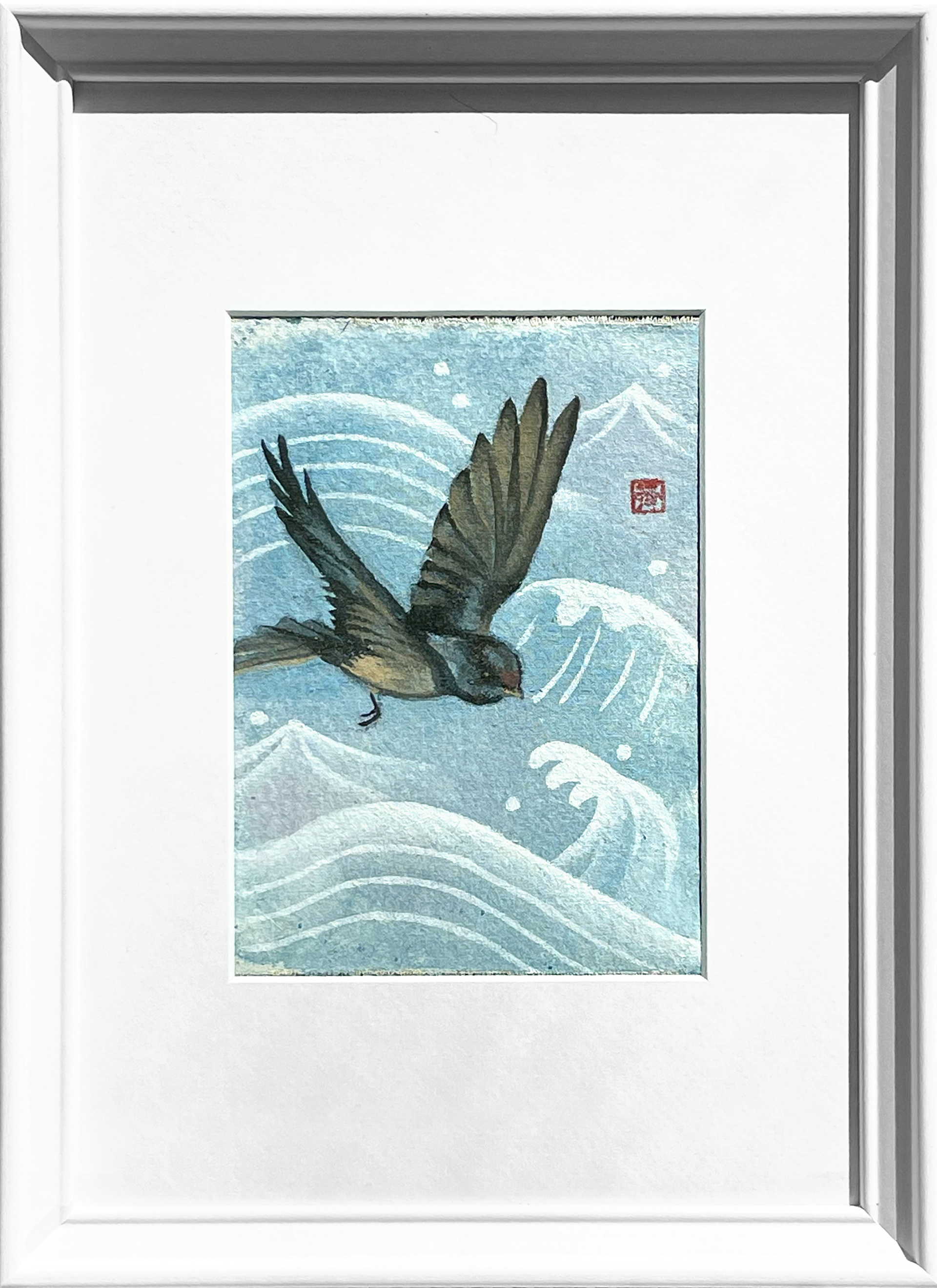 sequence_bird (SIFv.14), 17×12cm, Color on linen, 2022