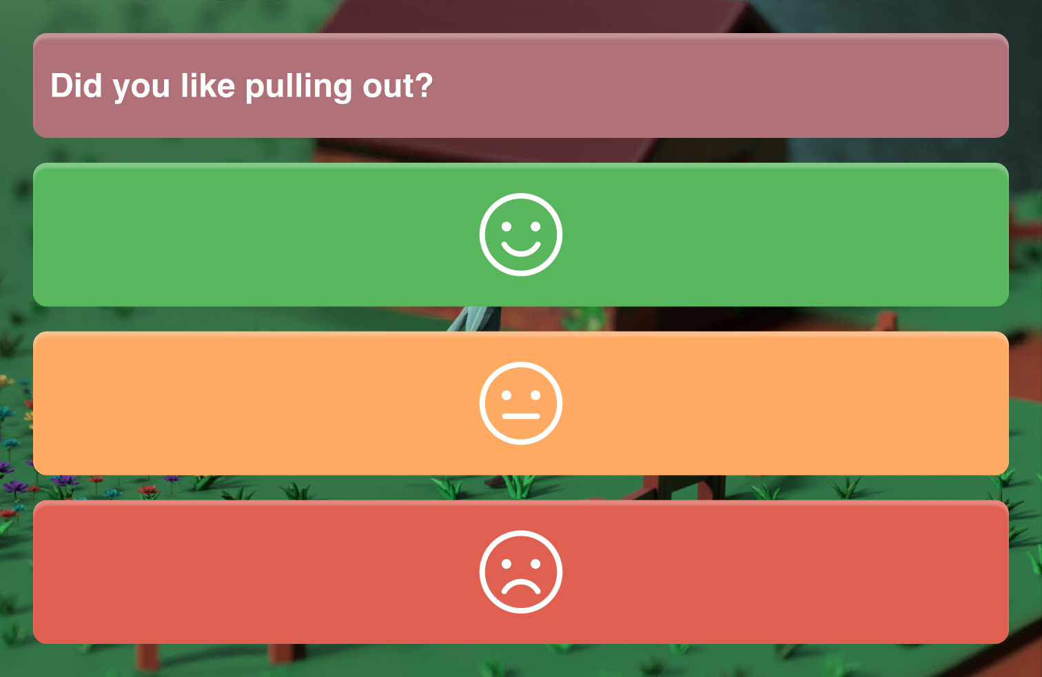 the game was about pulling carrots trust me...