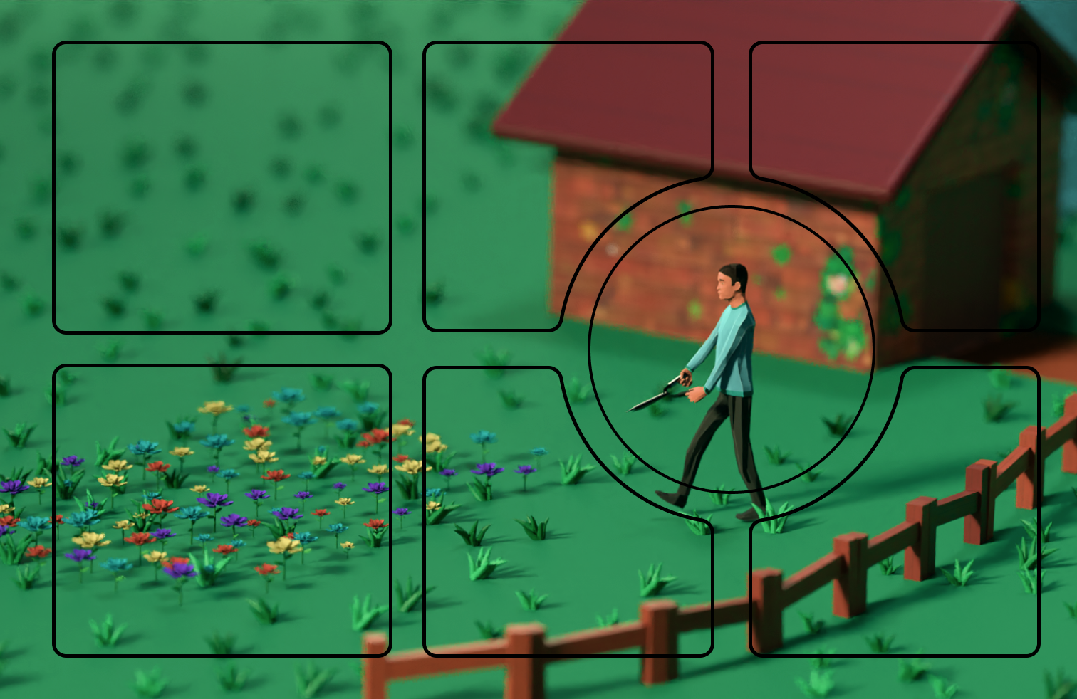 Touch zones in game
