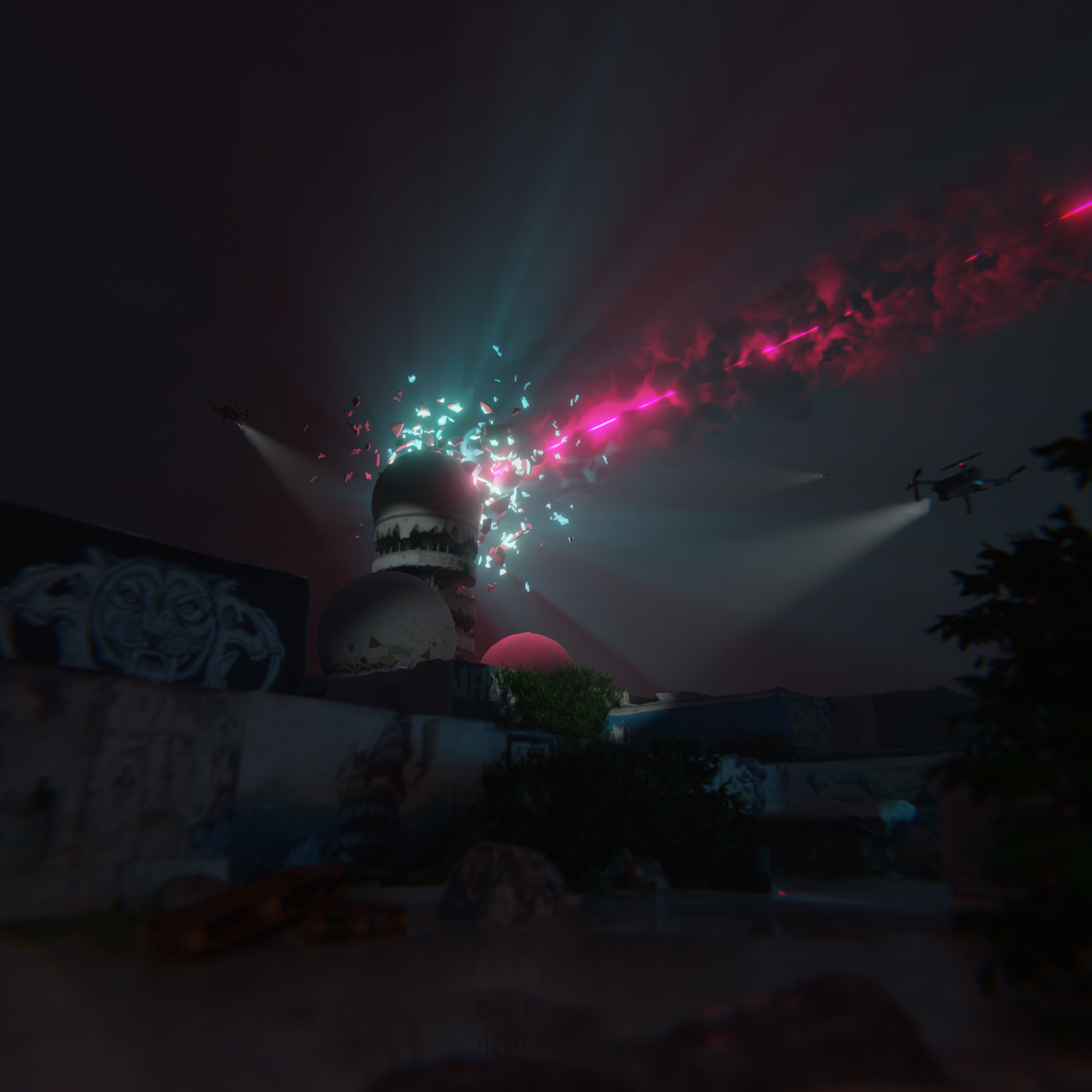 3d scan Teufelsberg Berlin by @shahriar_shahrabi under http://creativecommons.org/licenses/by/4.0/ modified by me
