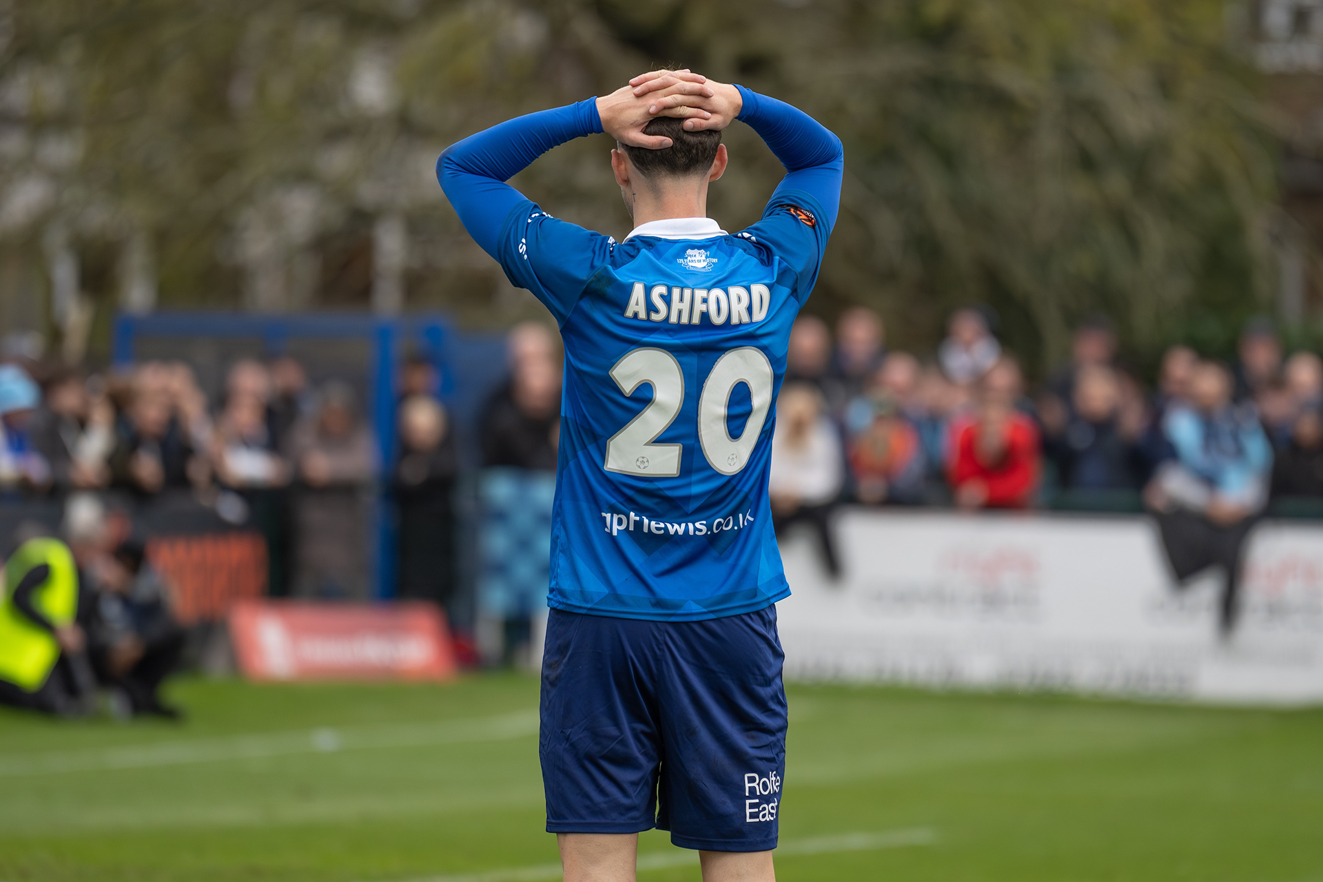 Sam Ashford in disbelief at the chance that just went begging