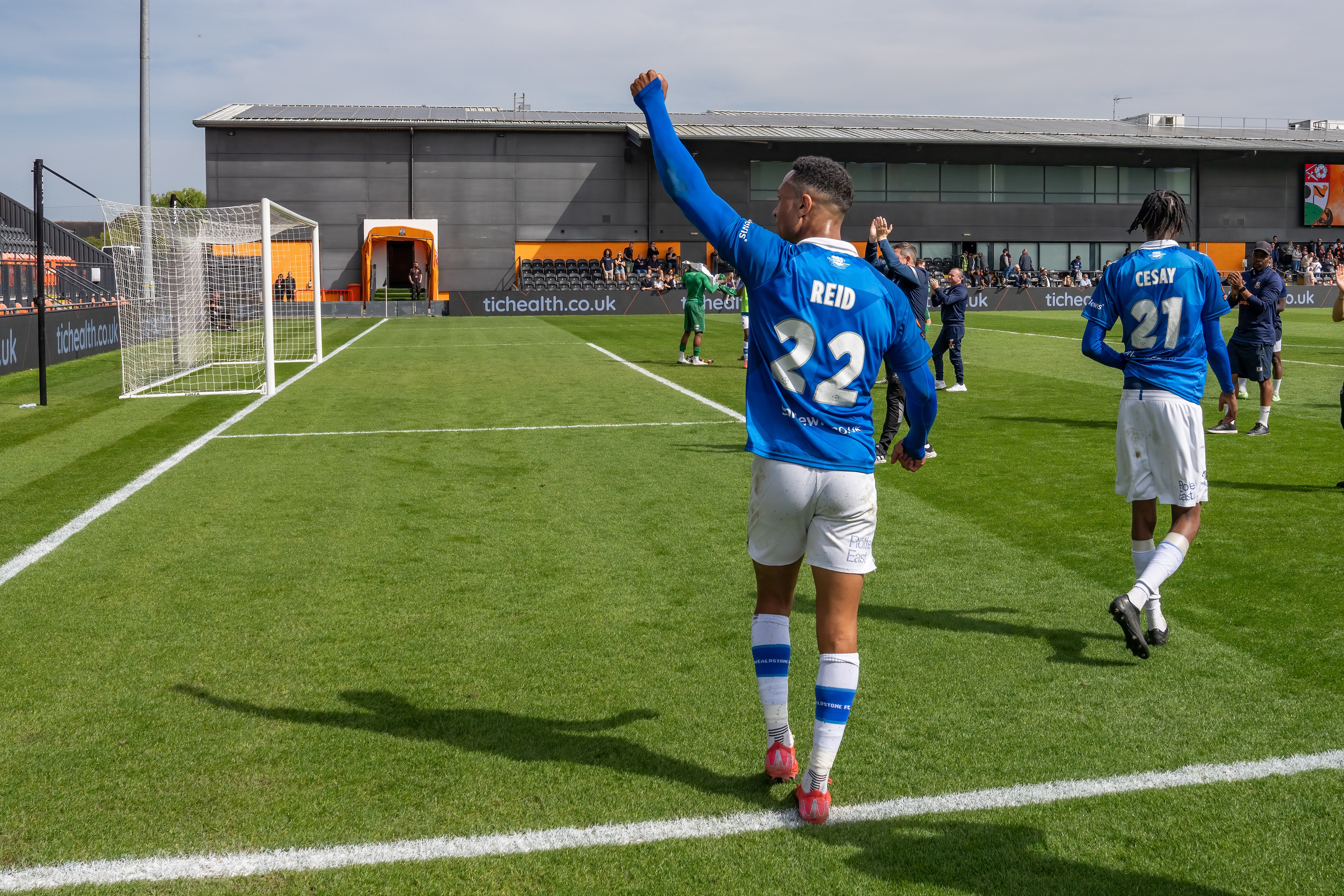 Alex Reid salutes the Stones faithful