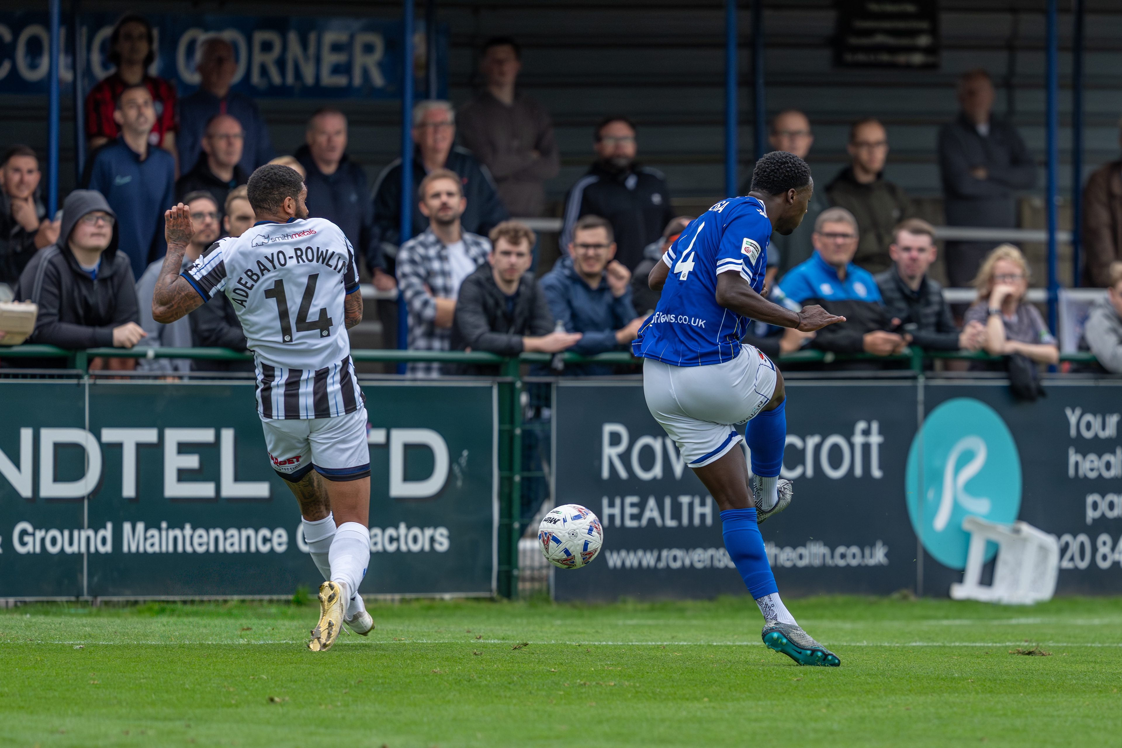Omar Mussa forces a smart save from Dale stopper Oliver Whatmuff
