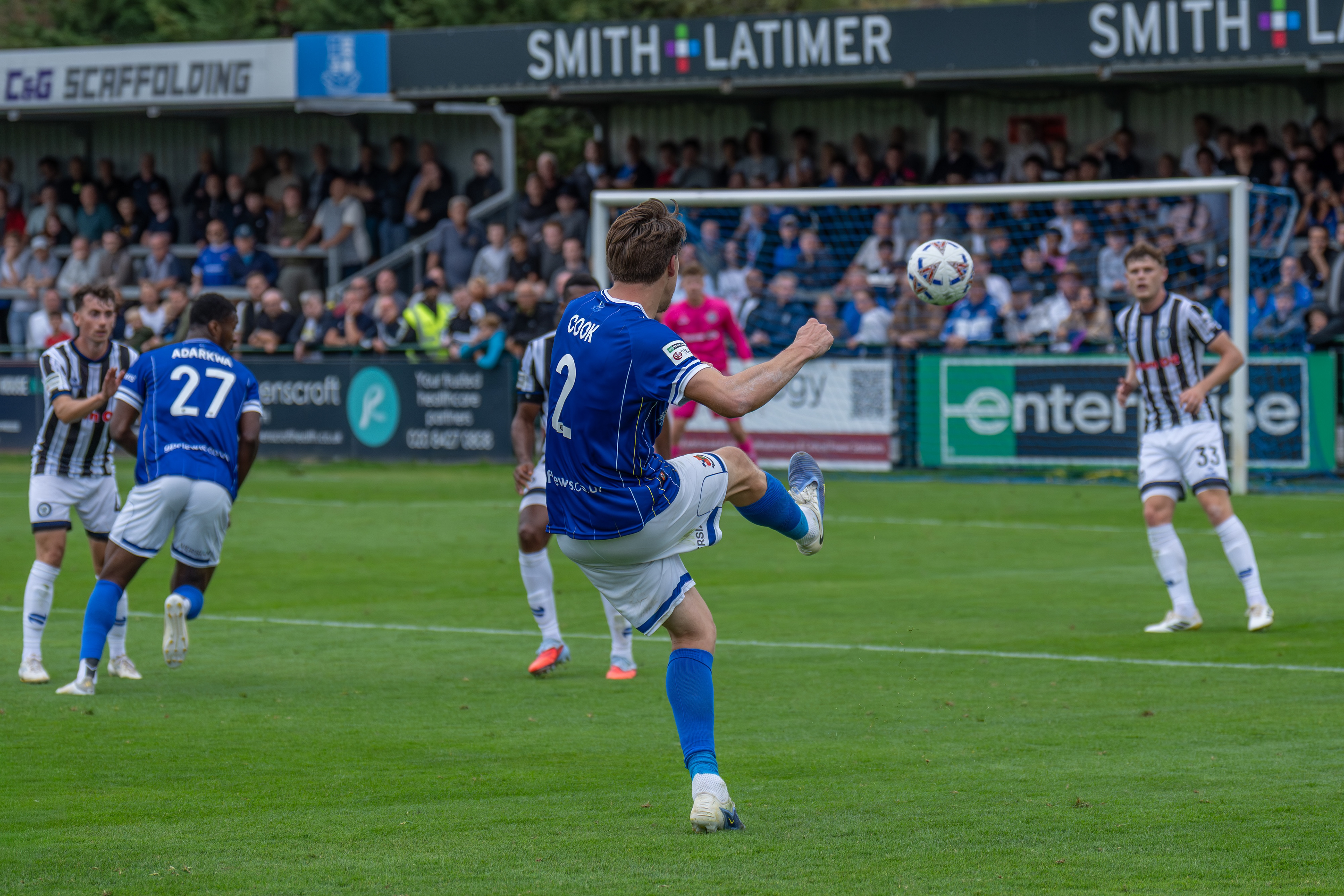 Jack Cook sends a teasing cross into Dale's box
