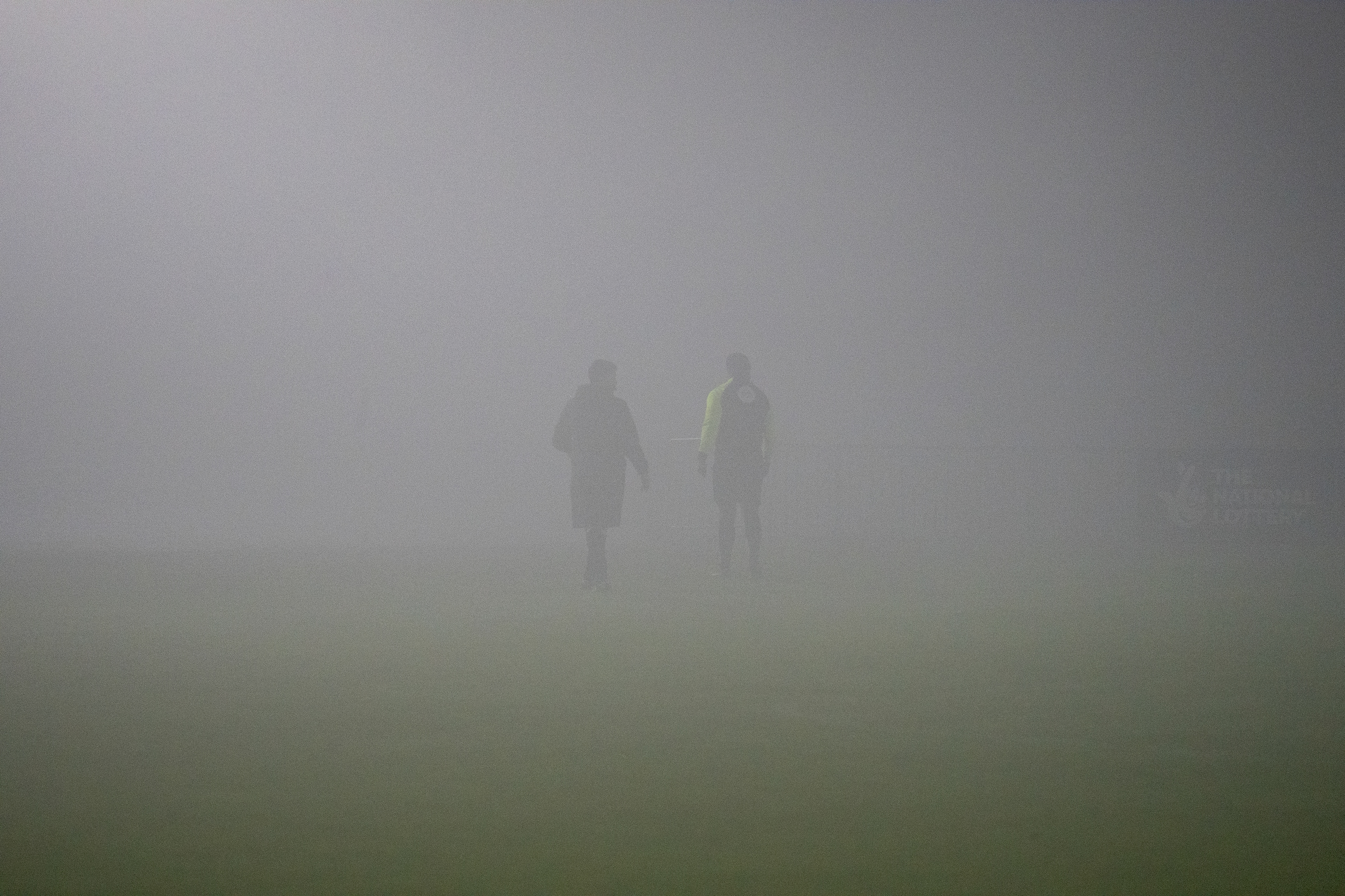 Officials checking conditions