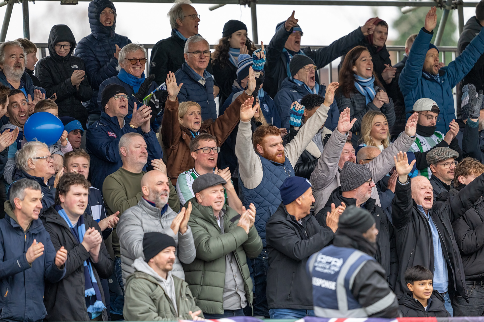 Chairboys fans celebrate the opener