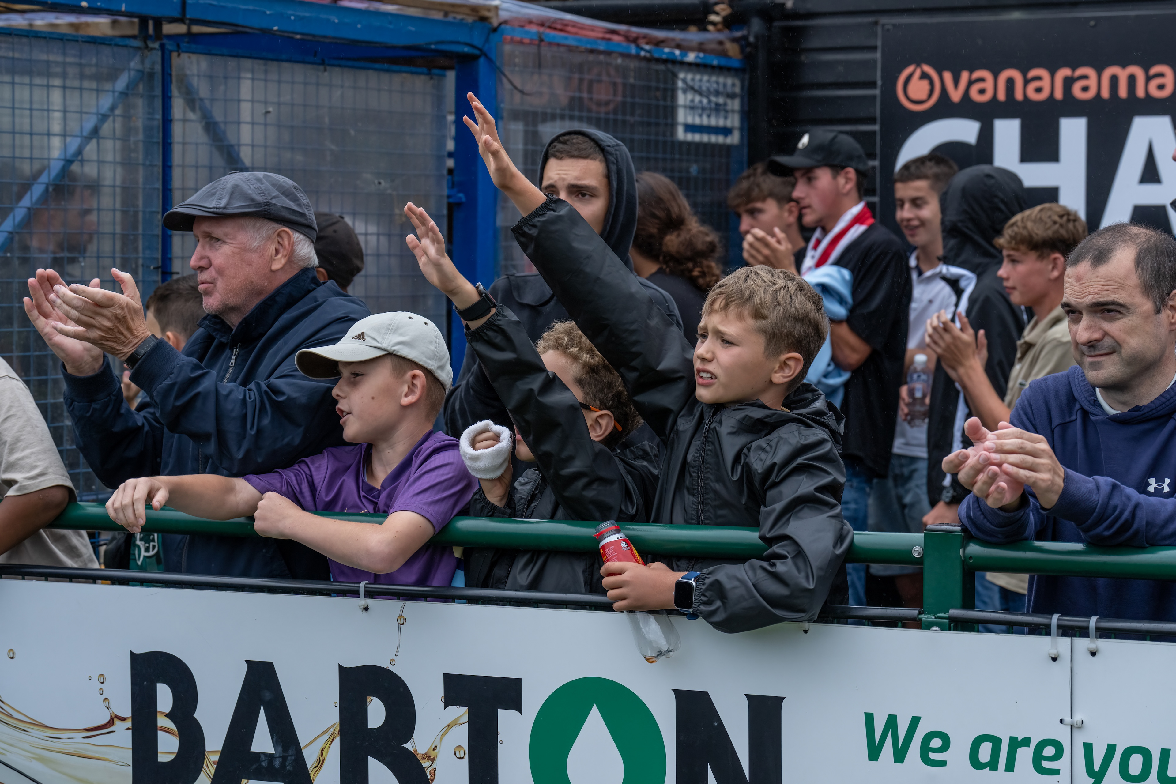 Young Stones fans eager to greet their heroes....