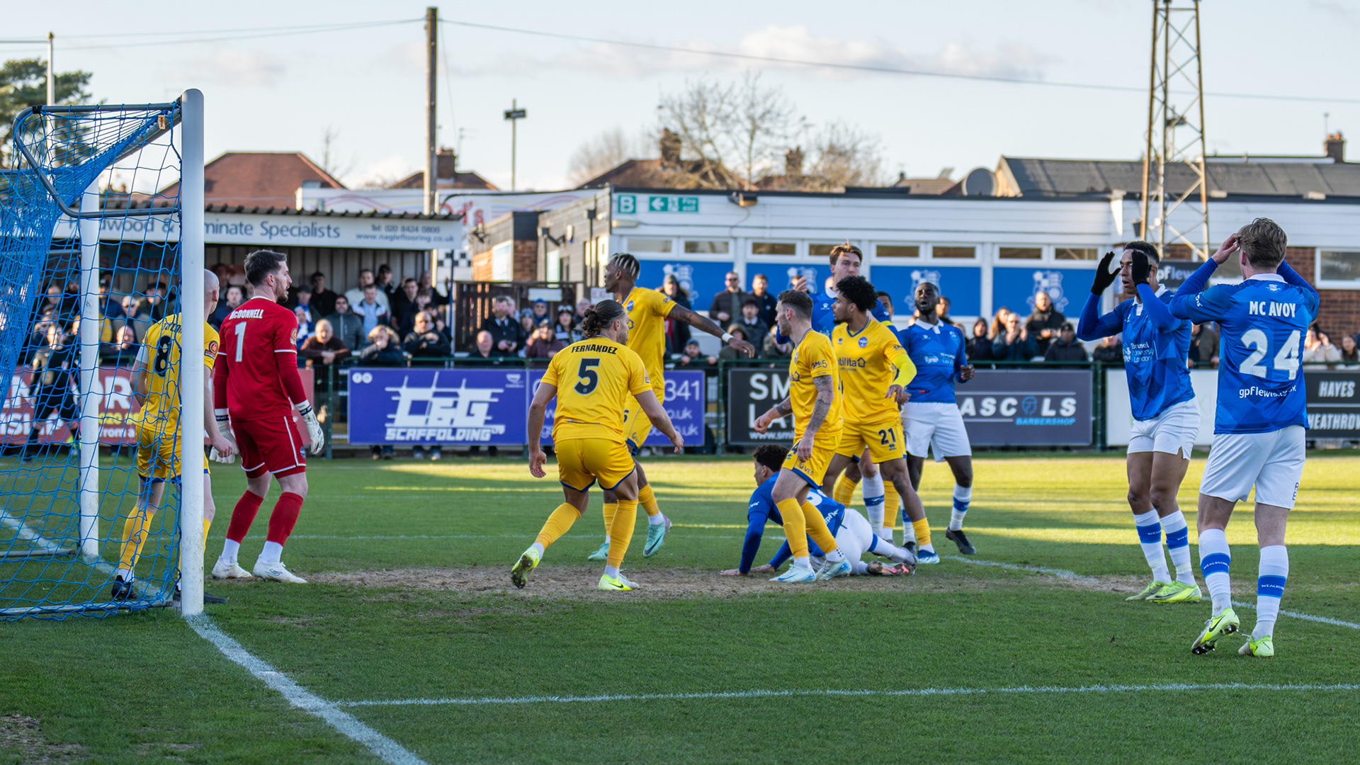 Head in hands moment for Alex Reid and Connor McAvoy